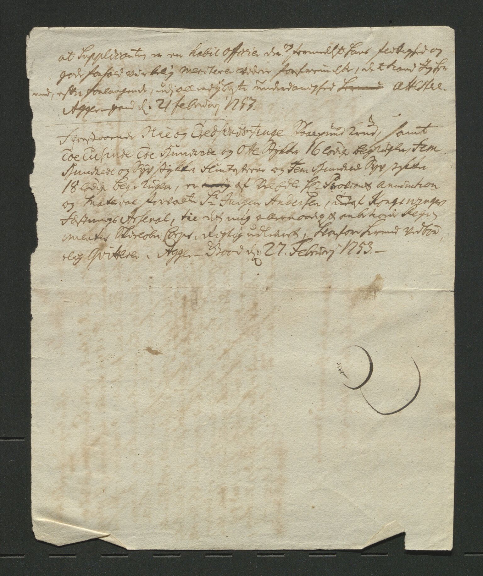 Åker i Vang, Hedmark, og familien Todderud, AV/SAH-ARK-010/J/Jc/L0002: Korrespondanse, 1753-1762, p. 4