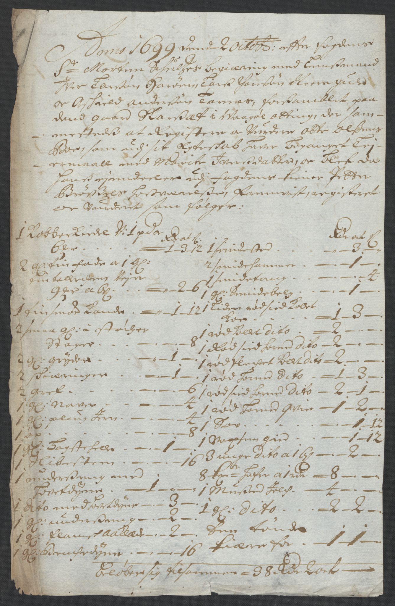 Rentekammeret inntil 1814, Reviderte regnskaper, Fogderegnskap, AV/RA-EA-4092/R55/L3654: Fogderegnskap Romsdal, 1699-1700, p. 93