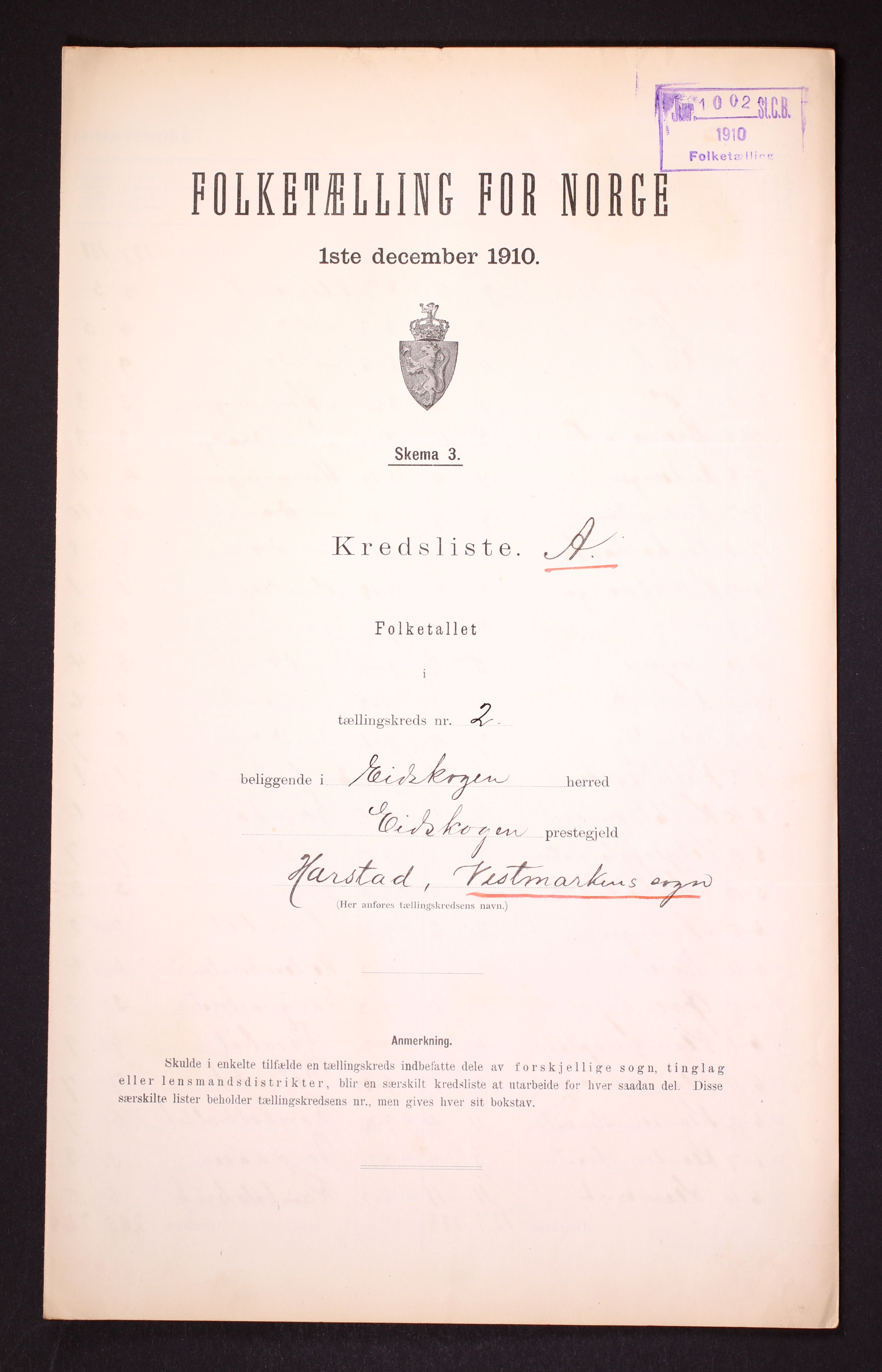 RA, 1910 census for Eidskog, 1910, p. 8