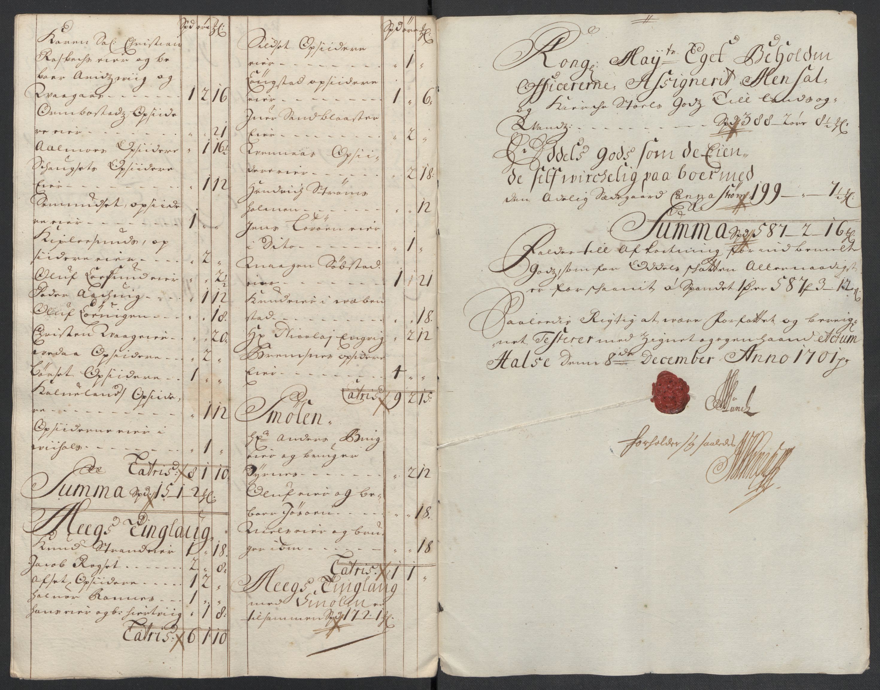 Rentekammeret inntil 1814, Reviderte regnskaper, Fogderegnskap, AV/RA-EA-4092/R56/L3739: Fogderegnskap Nordmøre, 1700-1702, p. 313