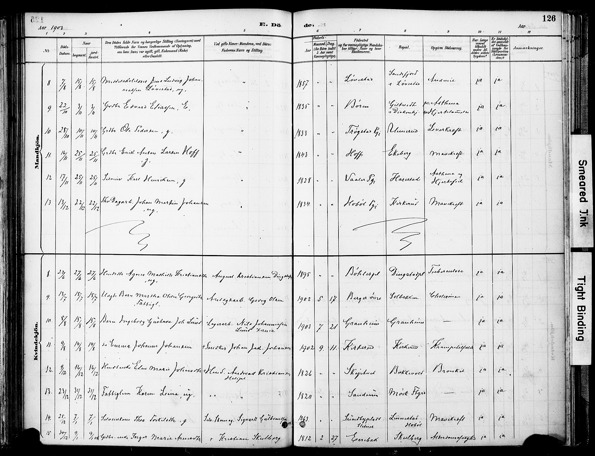 Spydeberg prestekontor Kirkebøker, AV/SAO-A-10924/F/Fa/L0008: Parish register (official) no. I 8, 1886-1900, p. 126