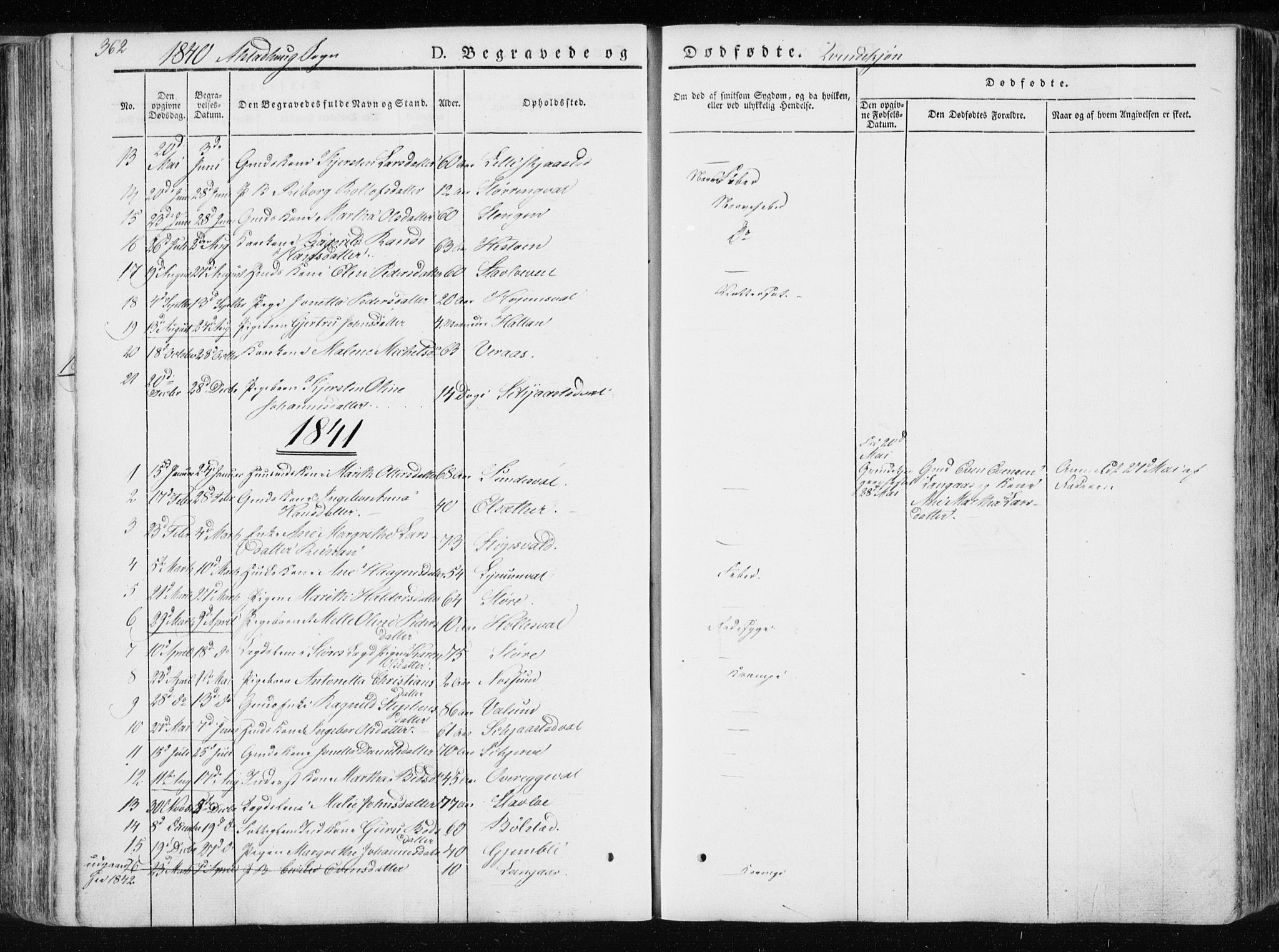 Ministerialprotokoller, klokkerbøker og fødselsregistre - Nord-Trøndelag, SAT/A-1458/717/L0154: Parish register (official) no. 717A06 /1, 1836-1849, p. 362