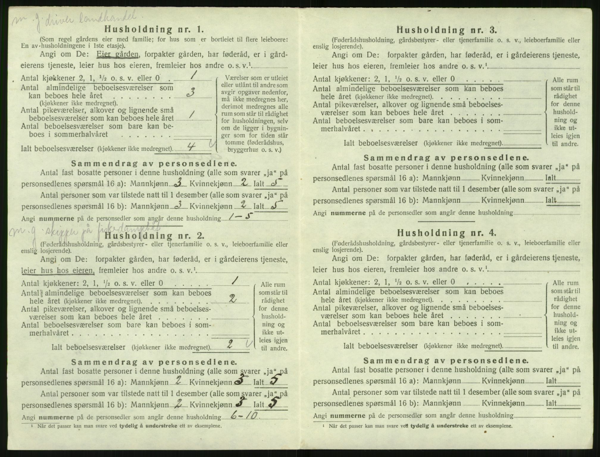 SAT, 1920 census for Hareid, 1920, p. 478