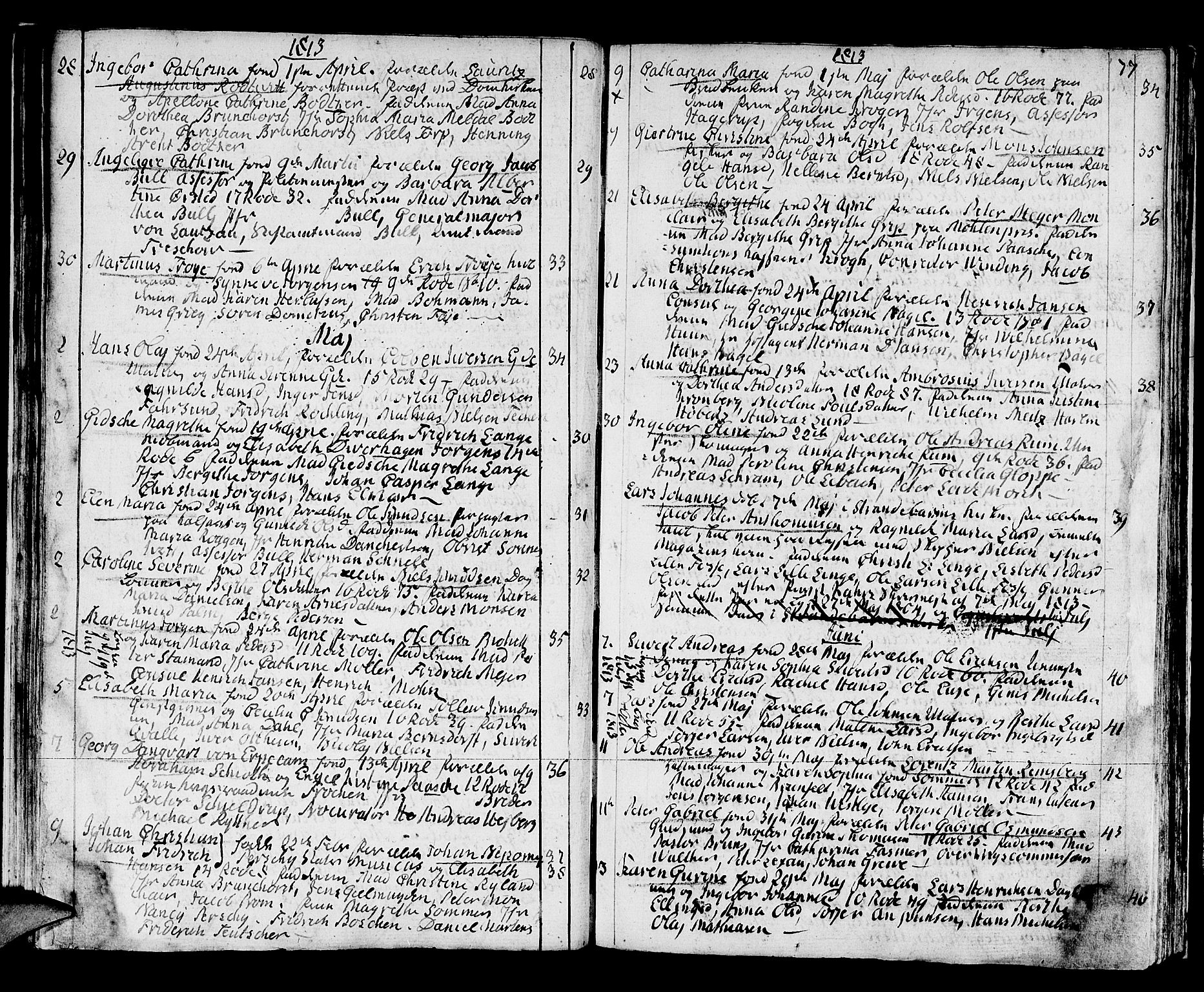 Domkirken sokneprestembete, AV/SAB-A-74801/H/Haa/L0005: Parish register (official) no. A 5, 1808-1820, p. 76-77