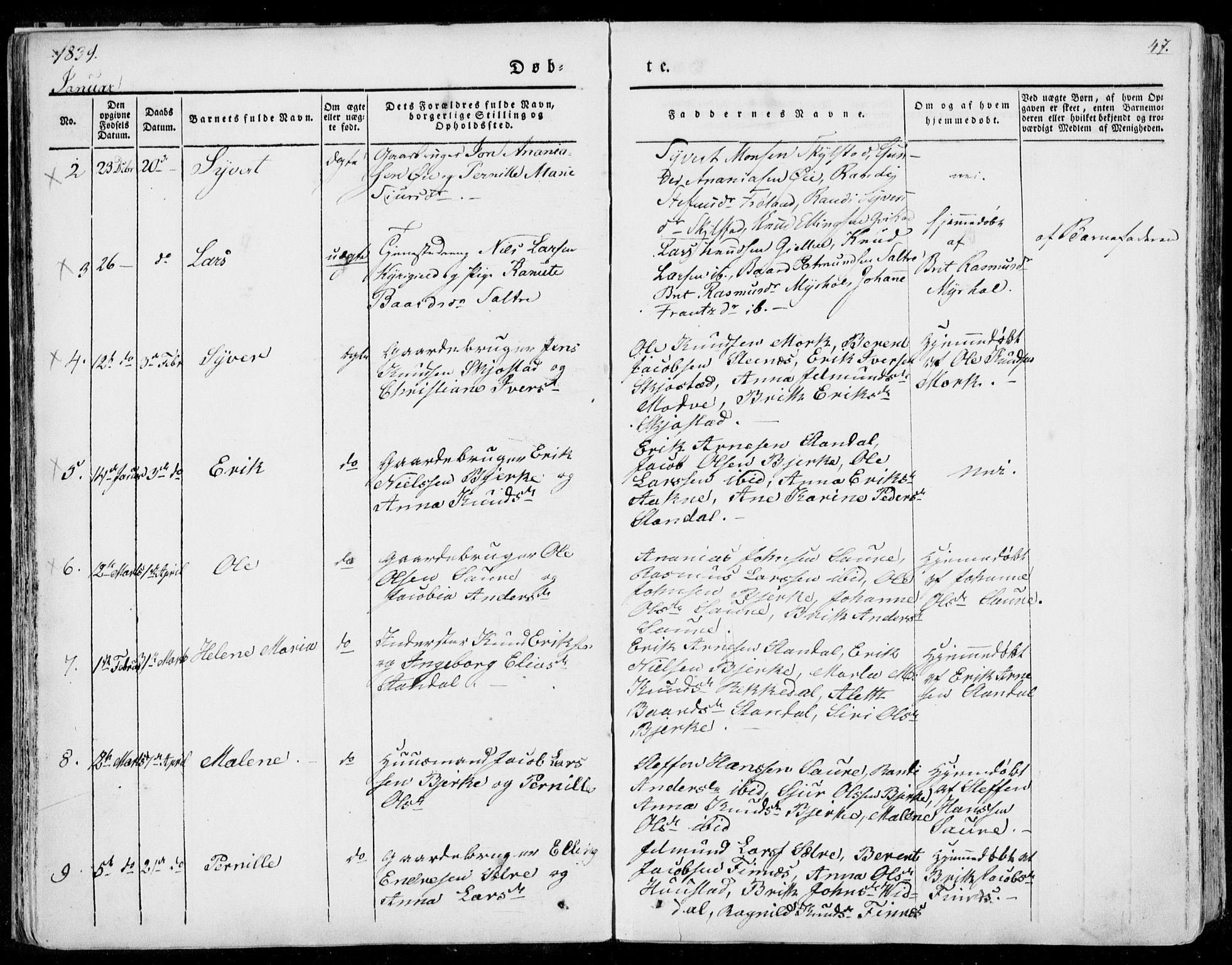 Ministerialprotokoller, klokkerbøker og fødselsregistre - Møre og Romsdal, AV/SAT-A-1454/515/L0208: Parish register (official) no. 515A04, 1830-1846, p. 47