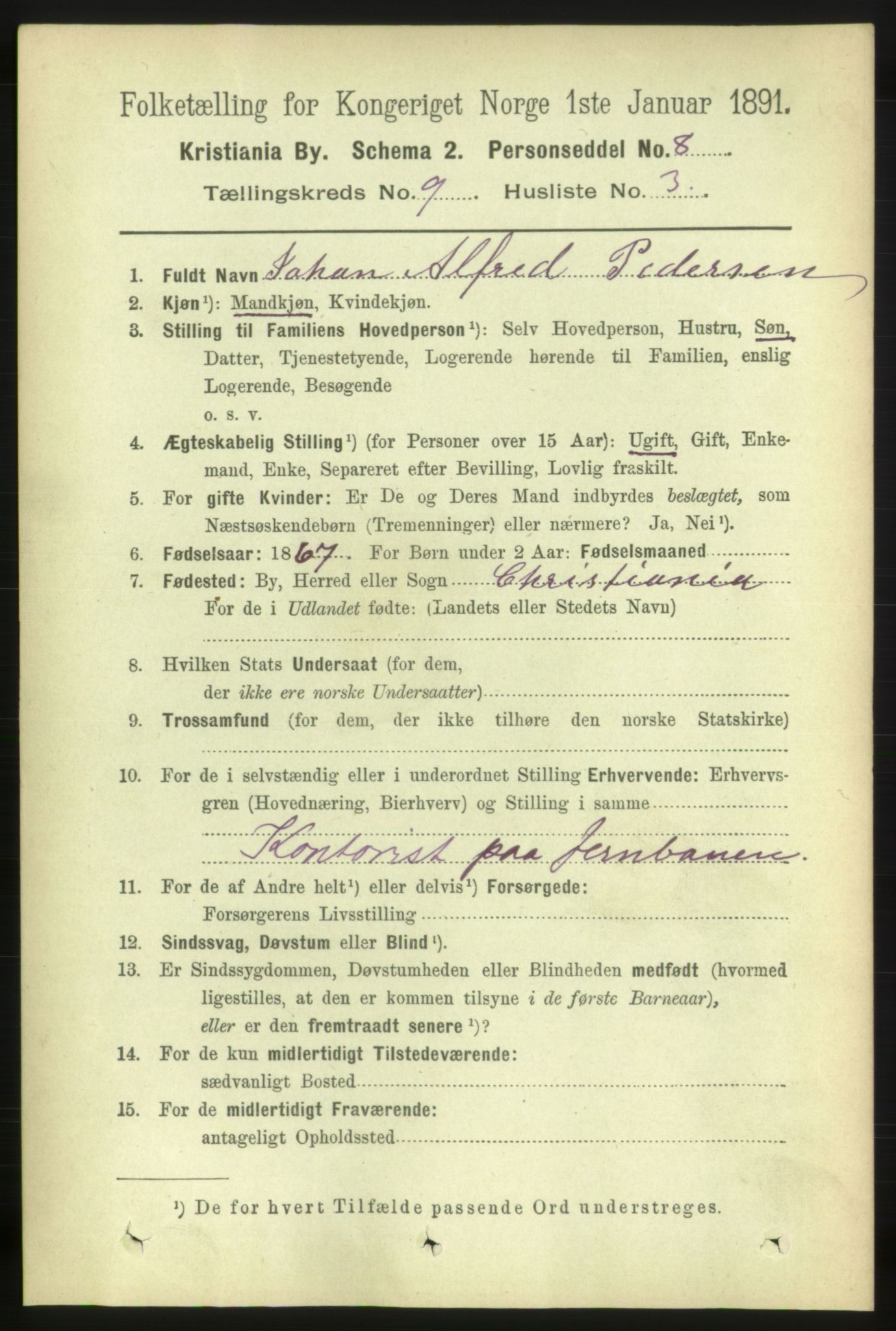 RA, 1891 census for 0301 Kristiania, 1891, p. 4025