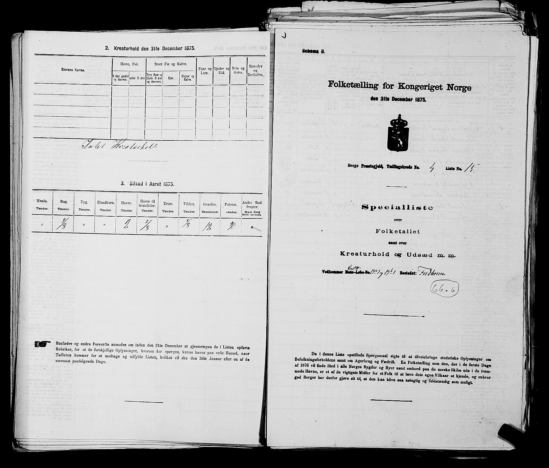 RA, 1875 census for 0116P Berg, 1875, p. 471