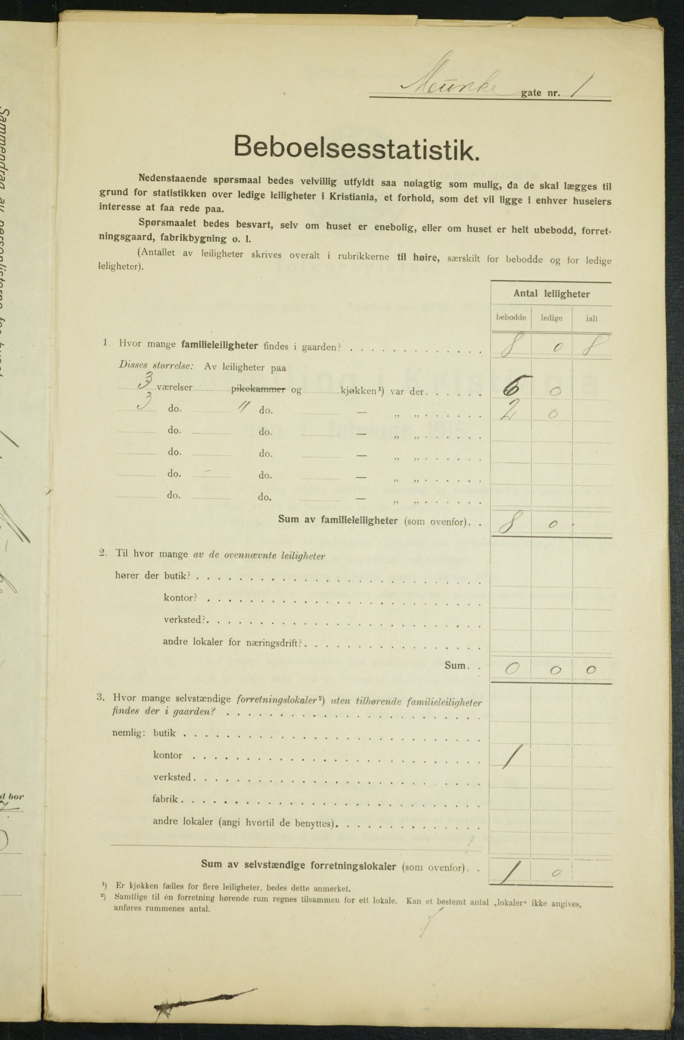 OBA, Municipal Census 1915 for Kristiania, 1915, p. 67382