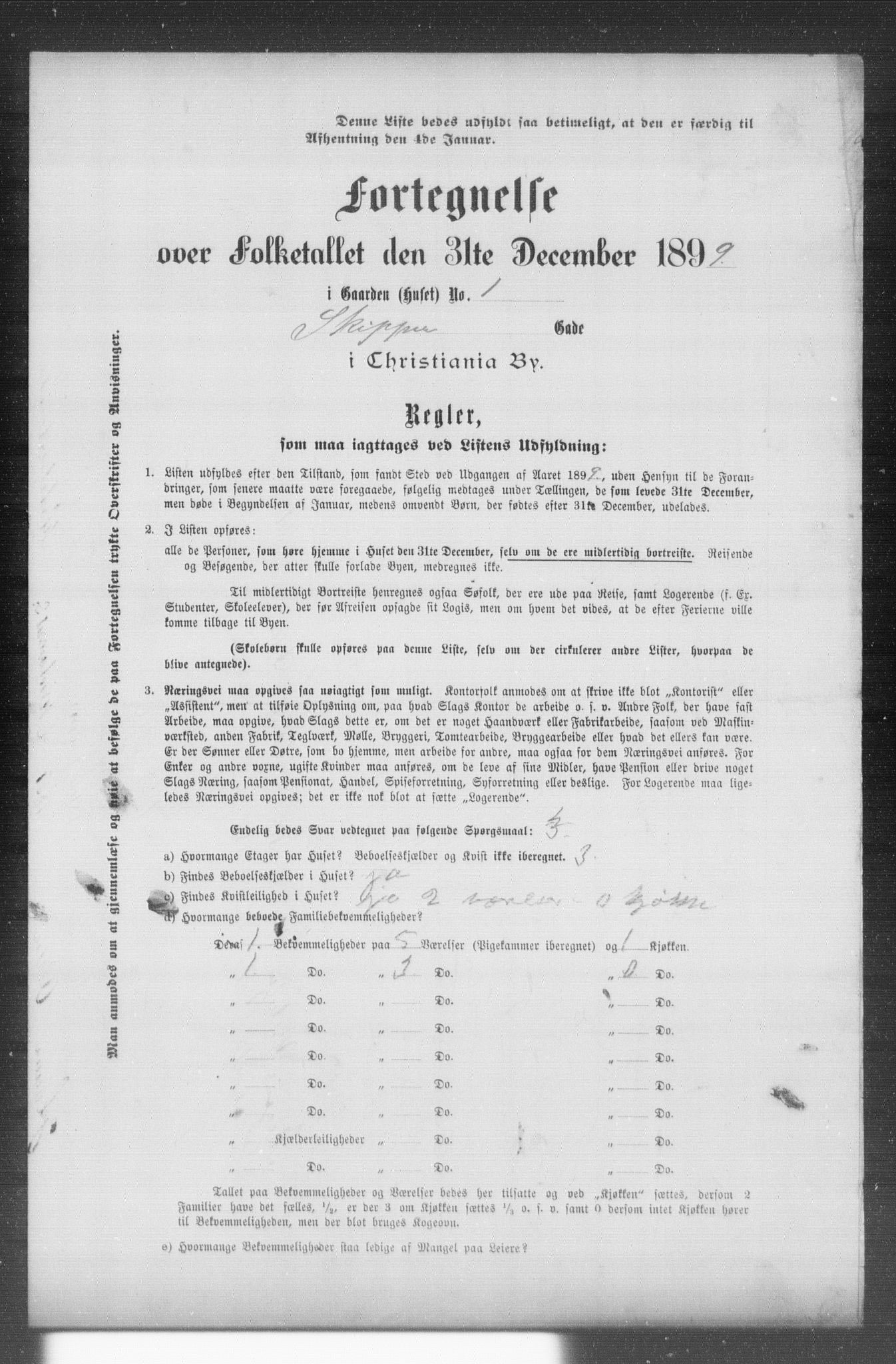 OBA, Municipal Census 1899 for Kristiania, 1899, p. 12391