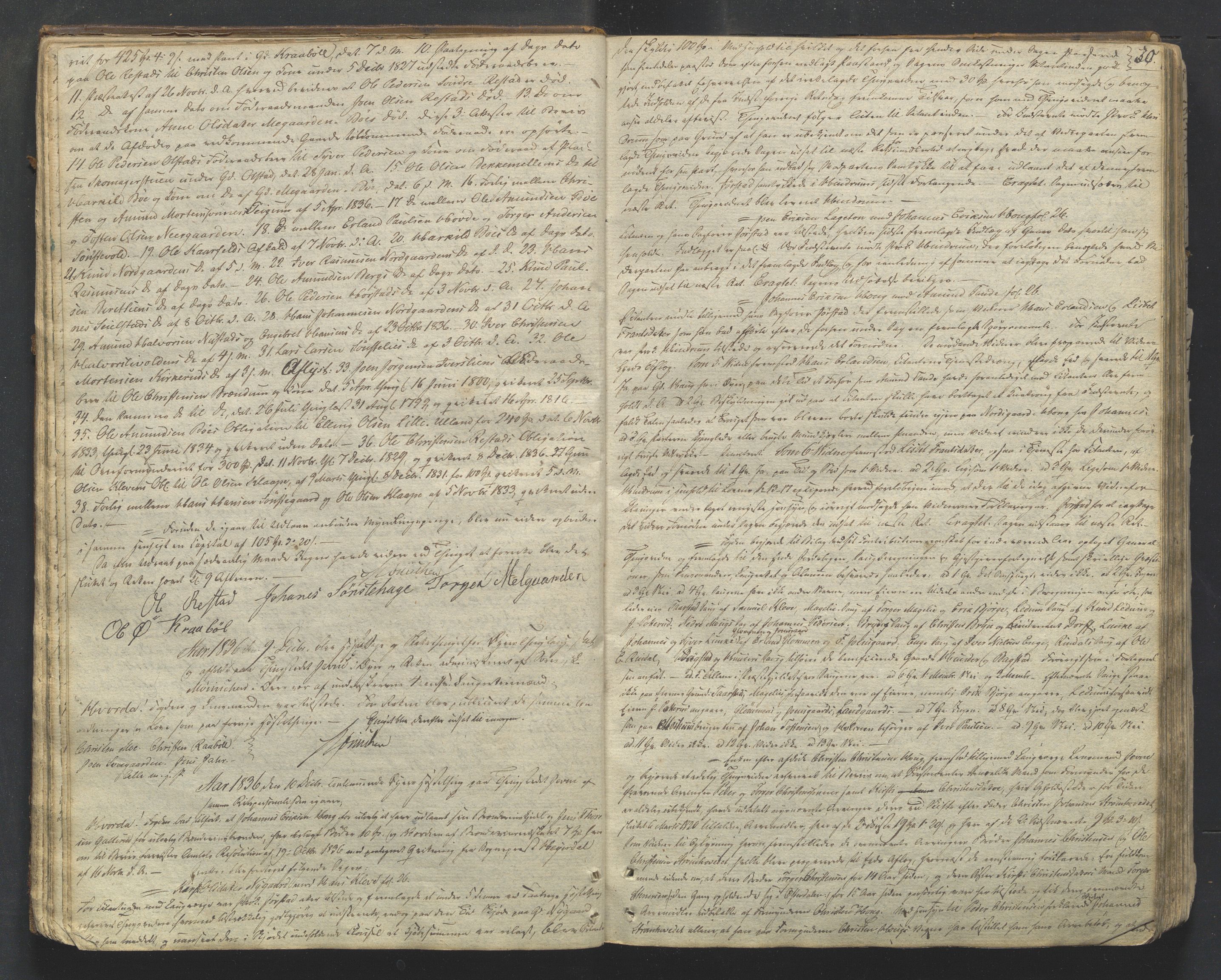 Mellom-Gudbrandsdal sorenskriveri, AV/SAH-TING-038/G/Gb/L0001: Tingbok, 1835-1849, p. 29b-30a
