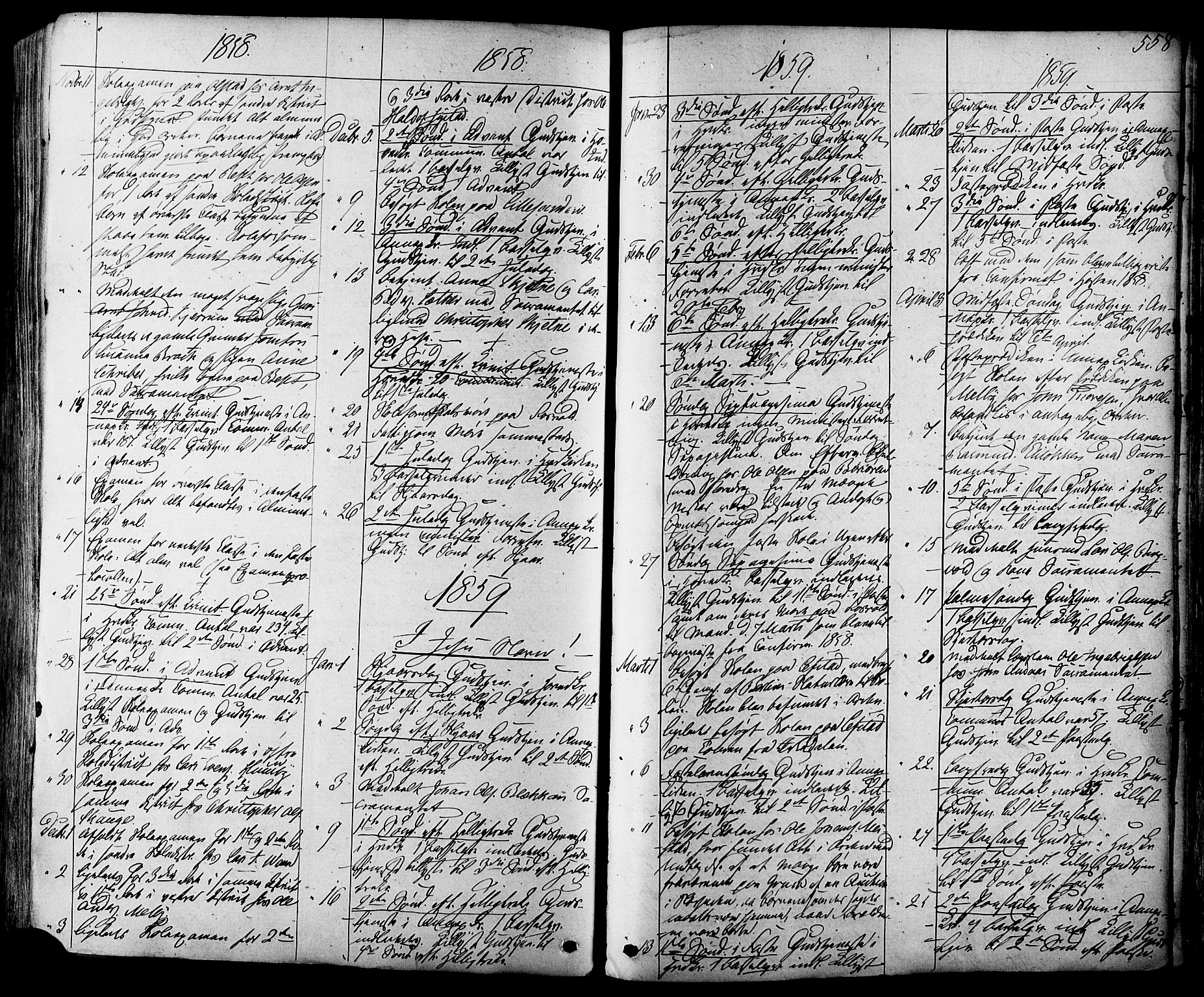 Ministerialprotokoller, klokkerbøker og fødselsregistre - Sør-Trøndelag, SAT/A-1456/665/L0772: Parish register (official) no. 665A07, 1856-1878, p. 558