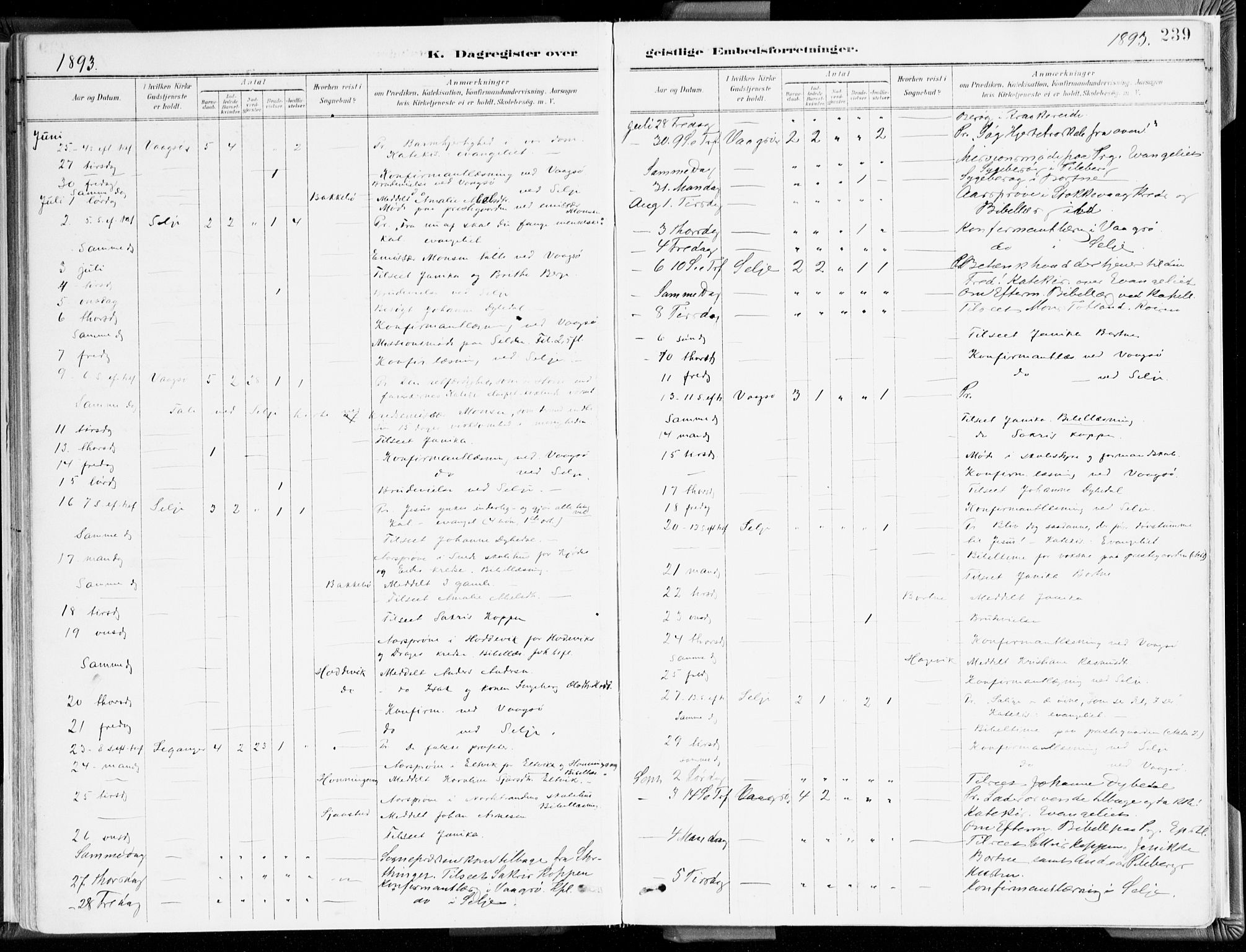 Selje sokneprestembete, AV/SAB-A-99938/H/Ha/Haa/Haab: Parish register (official) no. B 2, 1891-1907, p. 239