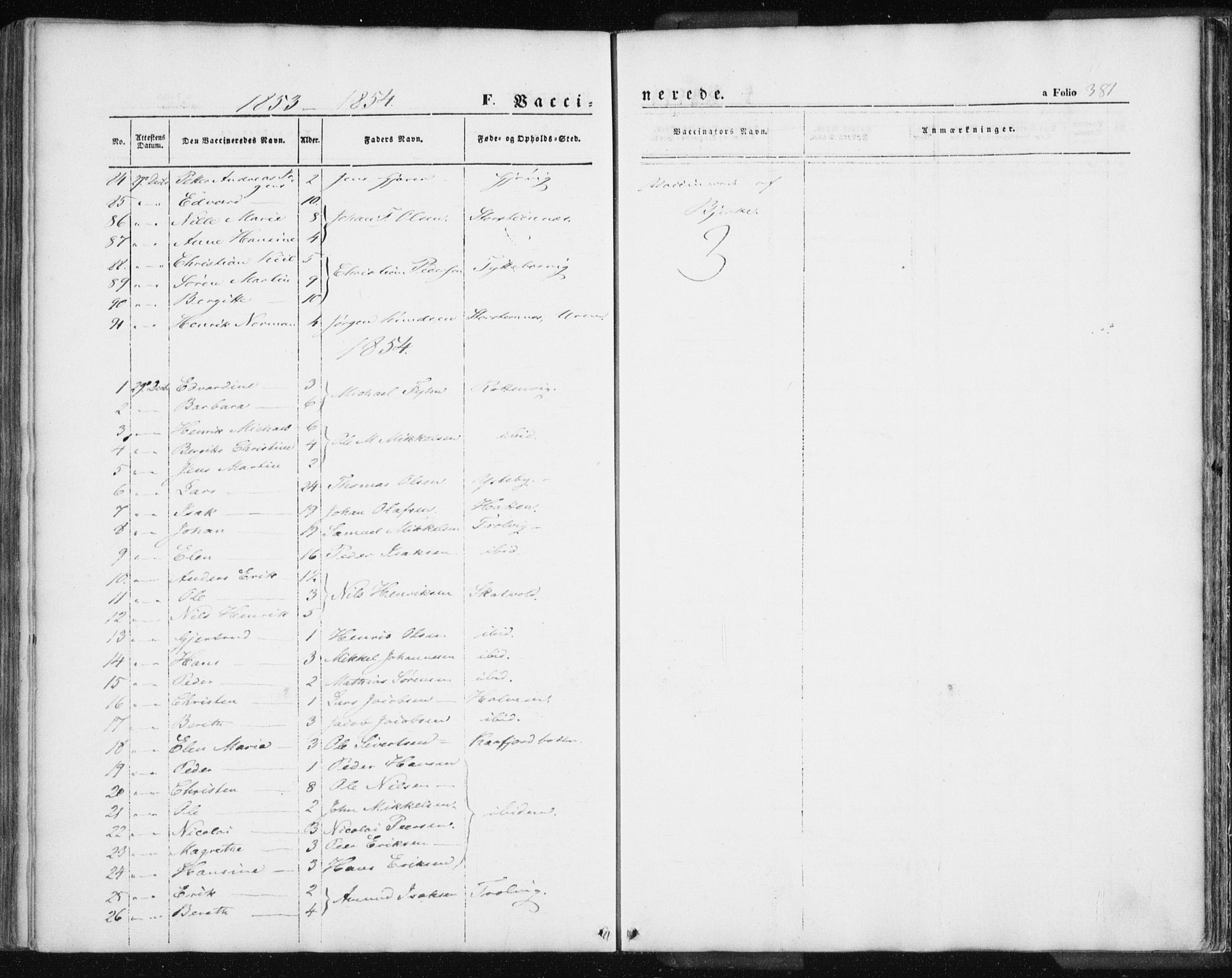 Lyngen sokneprestembete, AV/SATØ-S-1289/H/He/Hea/L0004kirke: Parish register (official) no. 4, 1839-1858, p. 381