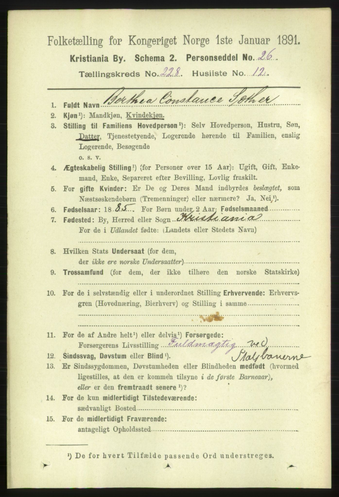 RA, 1891 census for 0301 Kristiania, 1891, p. 139742