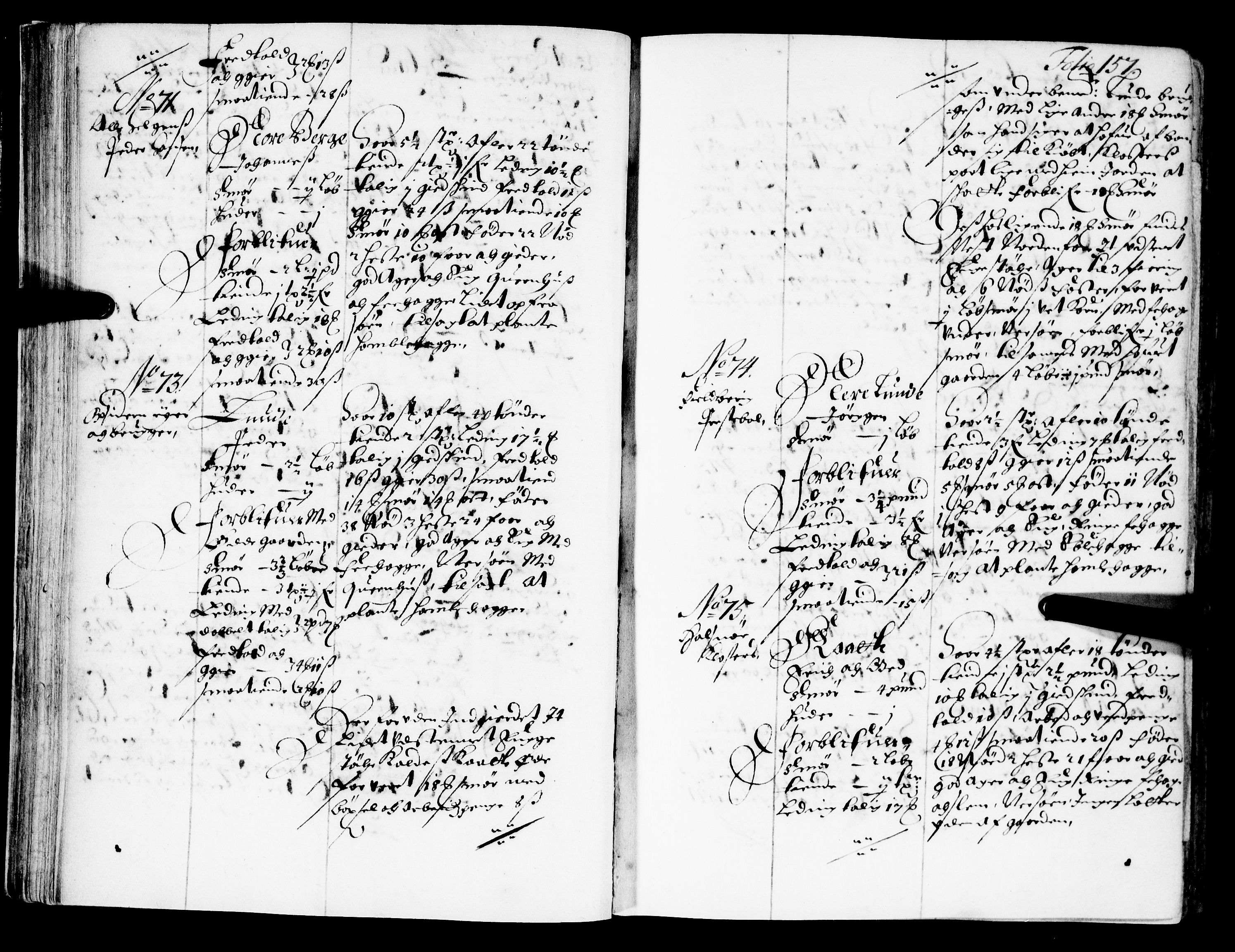 Rentekammeret inntil 1814, Realistisk ordnet avdeling, AV/RA-EA-4070/N/Nb/Nba/L0035: Sunnhordland fogderi, 2. del, 1667, p. 156b-157a