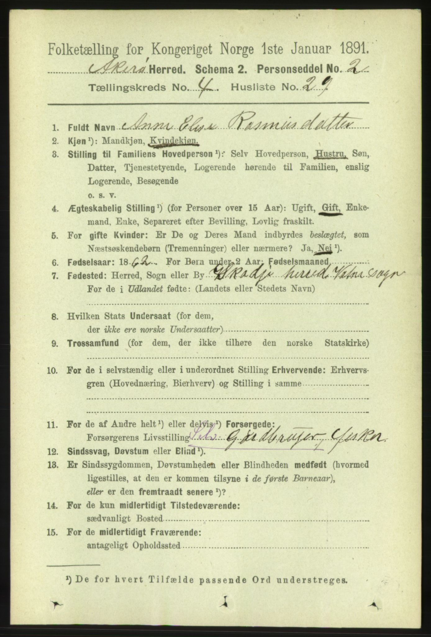 RA, 1891 census for 1545 Aukra, 1891, p. 1810