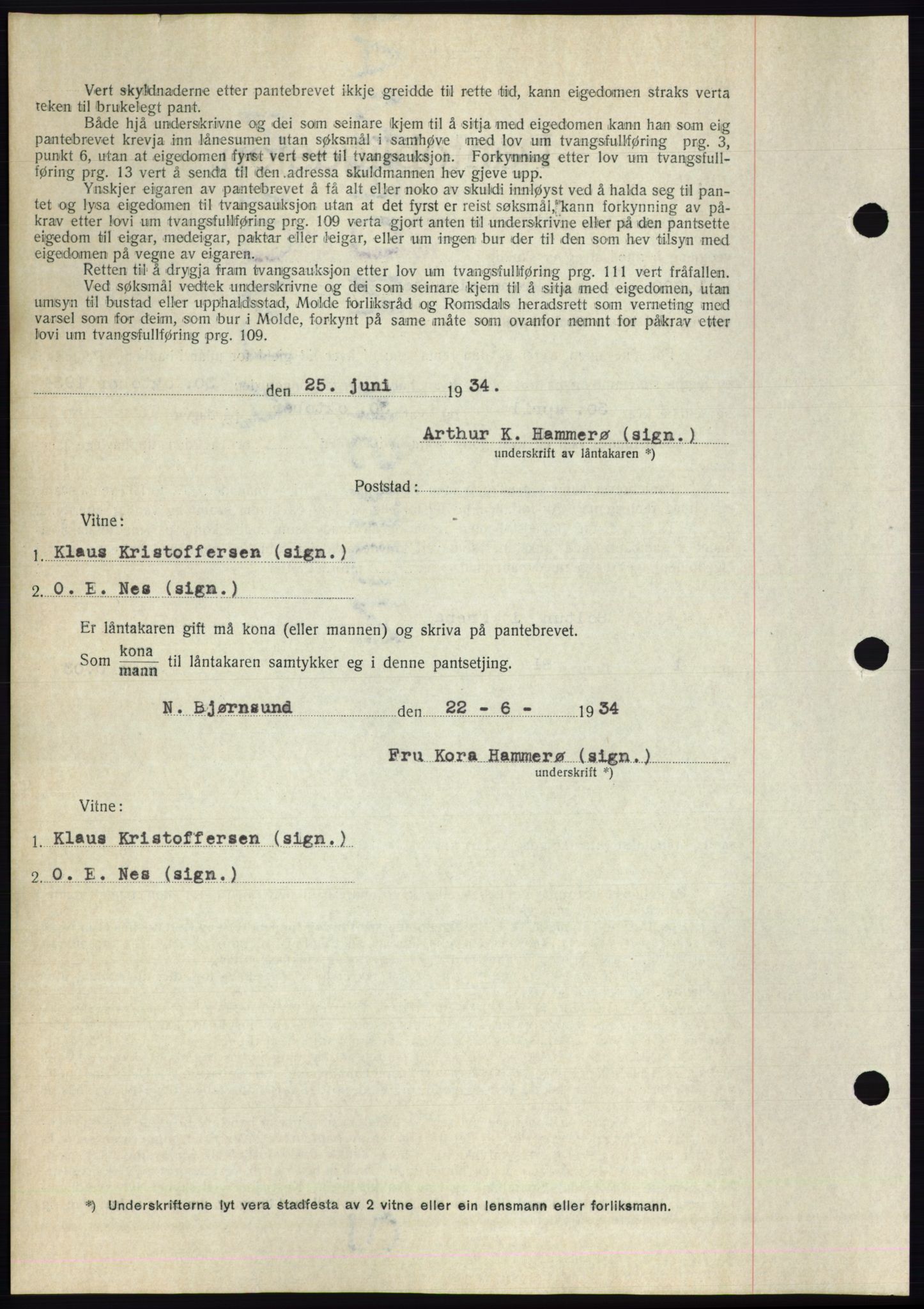 Romsdal sorenskriveri, AV/SAT-A-4149/1/2/2C/L0065: Mortgage book no. 59, 1934-1934, Deed date: 01.08.1934