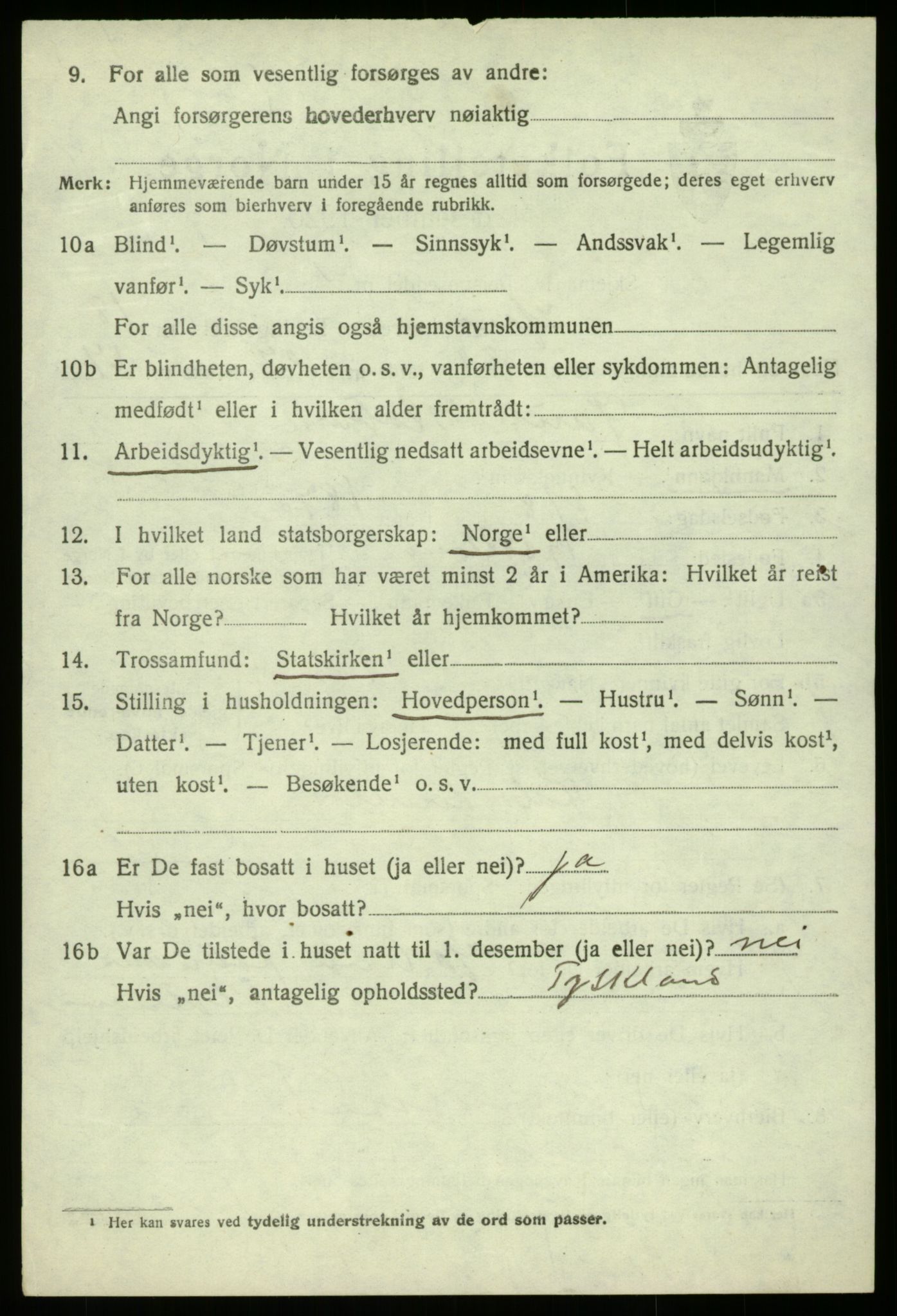 SAB, 1920 census for Haus, 1920, p. 12259