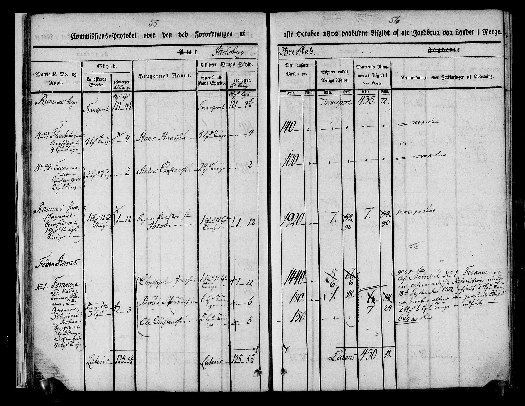 Rentekammeret inntil 1814, Realistisk ordnet avdeling, AV/RA-EA-4070/N/Ne/Nea/L0175: Jarlsberg grevskap. Kommisjonsprotokoll for grevskapets søndre distrikt - Ramnes, Sem, Stokke, Borre, Andebu og Nøtterøy prestegjeld, 1803, p. 29