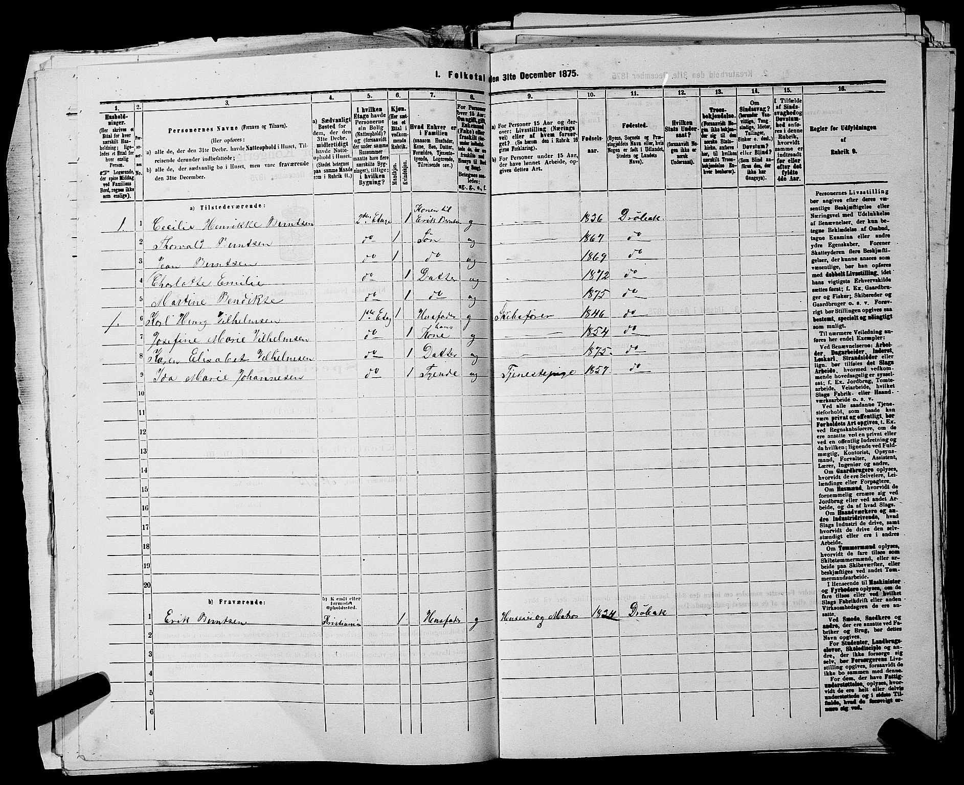 RA, 1875 census for 0203B Drøbak/Drøbak, 1875, p. 478