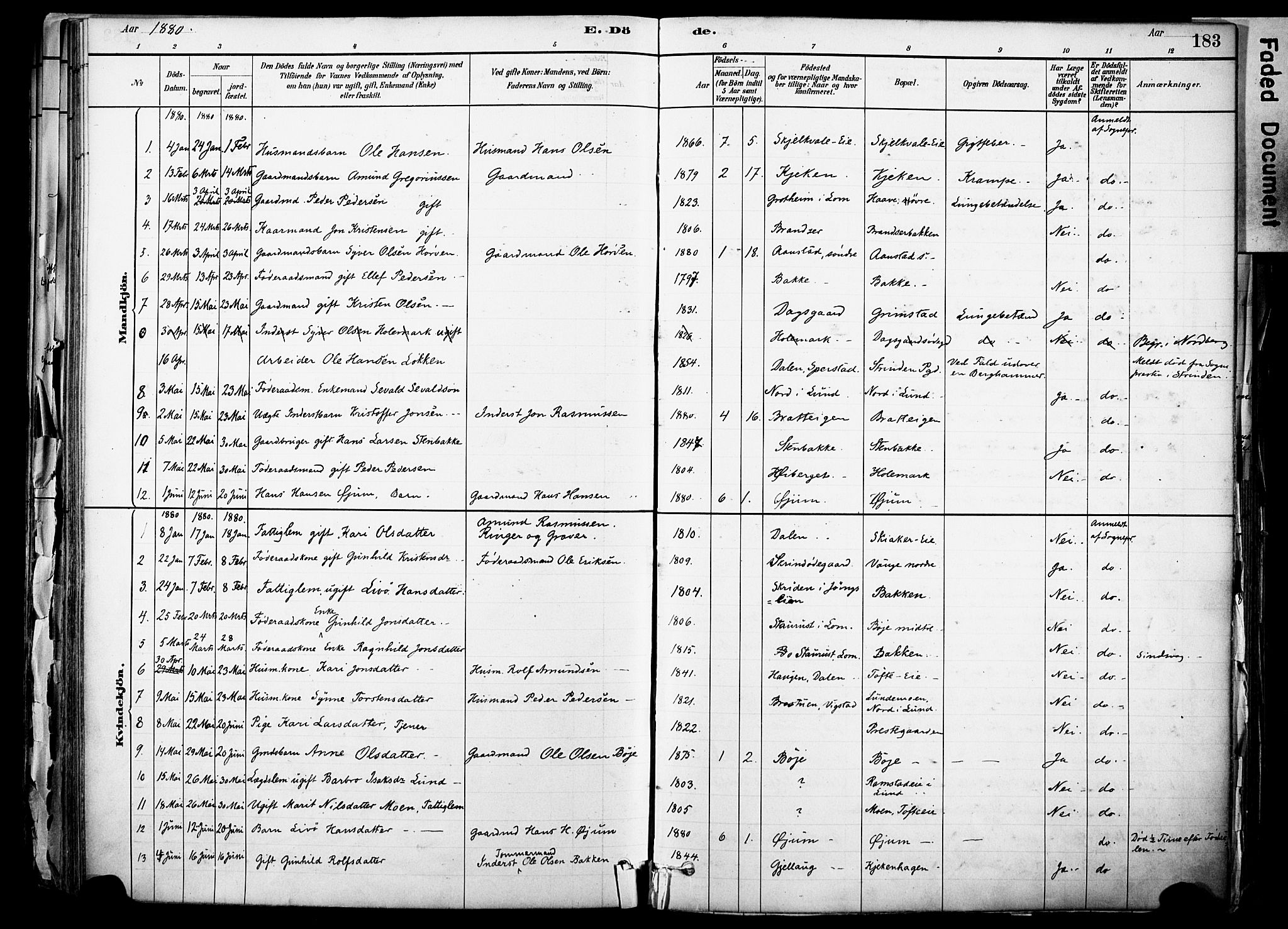 Skjåk prestekontor, SAH/PREST-072/H/Ha/Haa/L0003: Parish register (official) no. 3, 1880-1907, p. 183