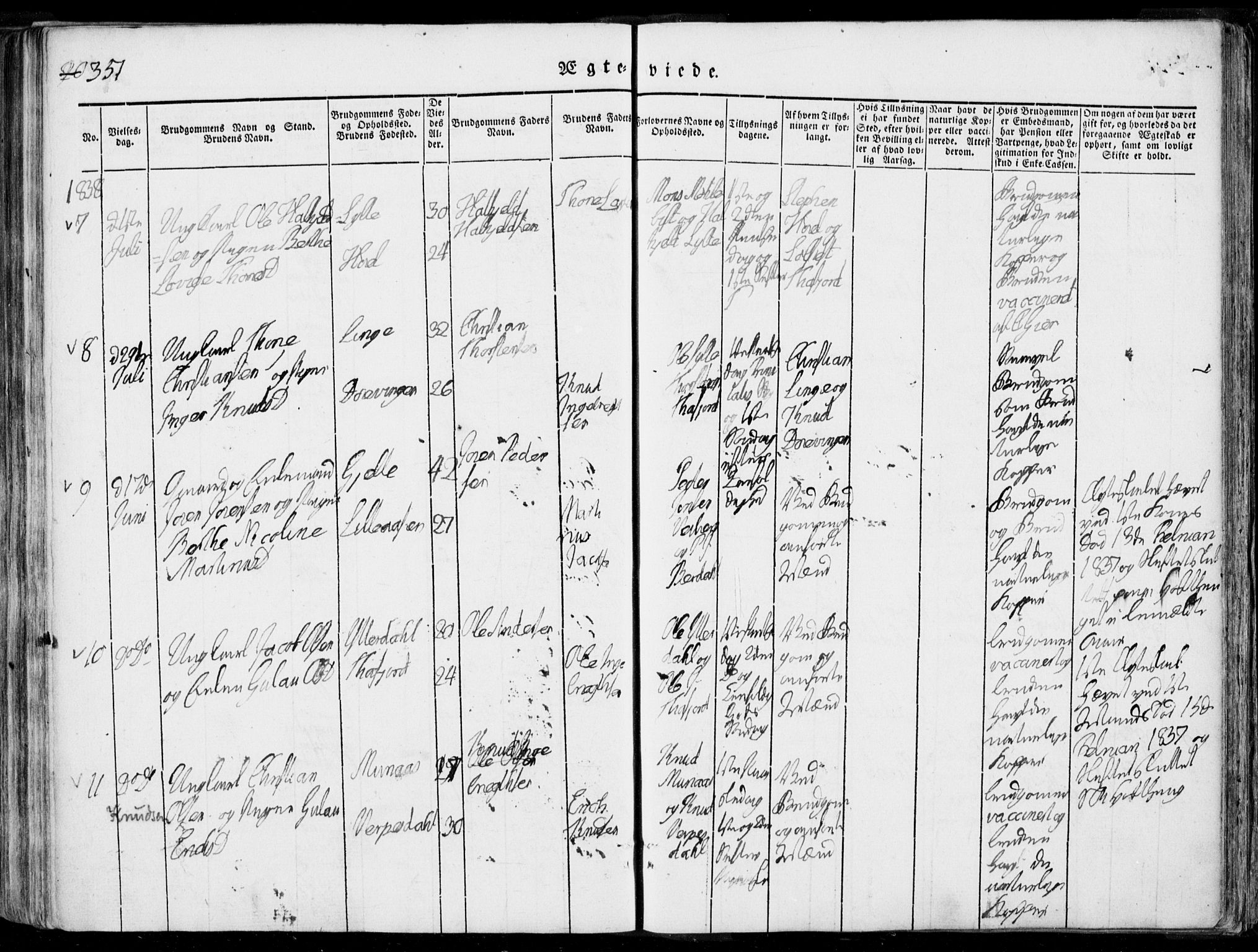 Ministerialprotokoller, klokkerbøker og fødselsregistre - Møre og Romsdal, AV/SAT-A-1454/519/L0248: Parish register (official) no. 519A07, 1829-1860, p. 351