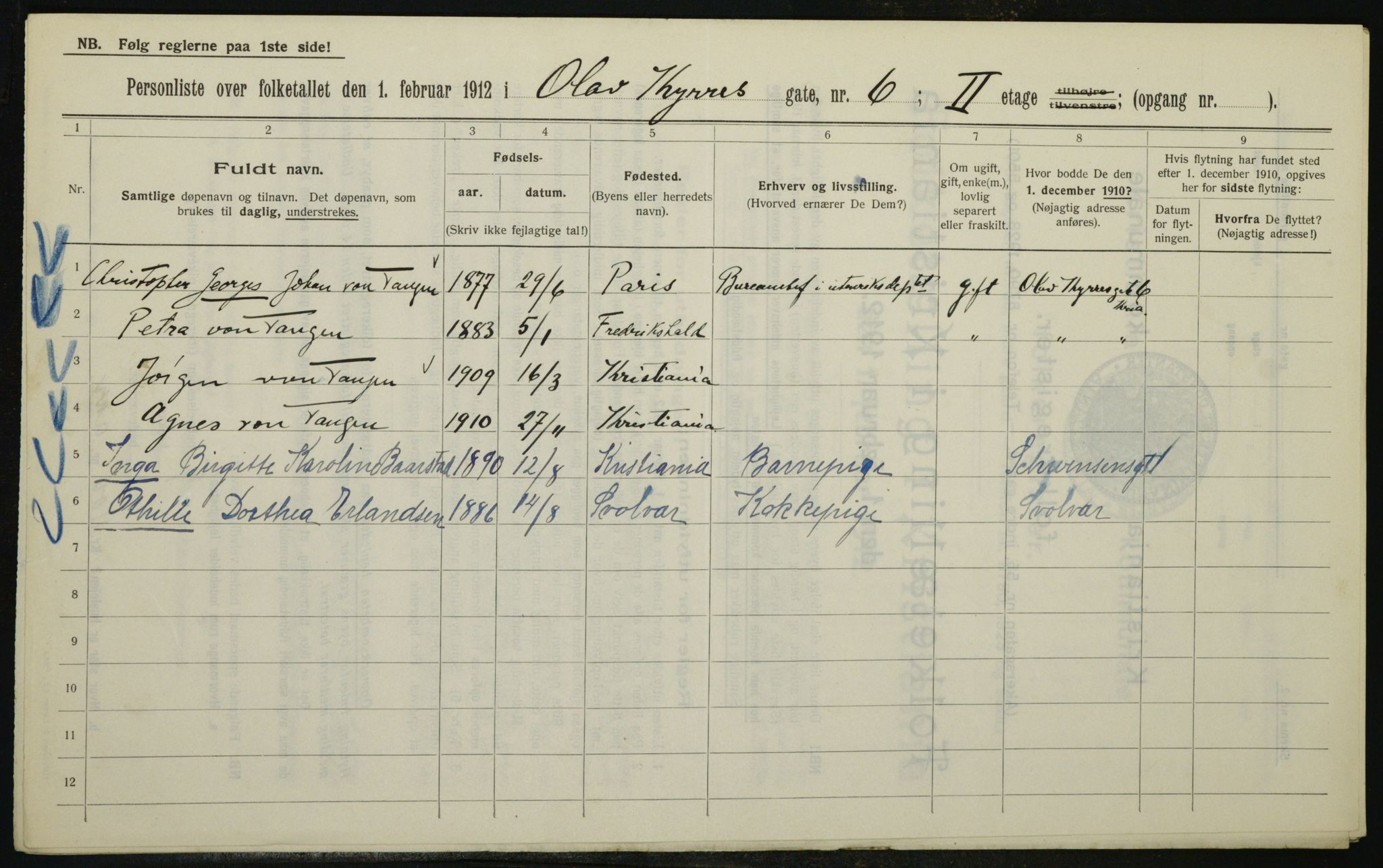 OBA, Municipal Census 1912 for Kristiania, 1912, p. 75963