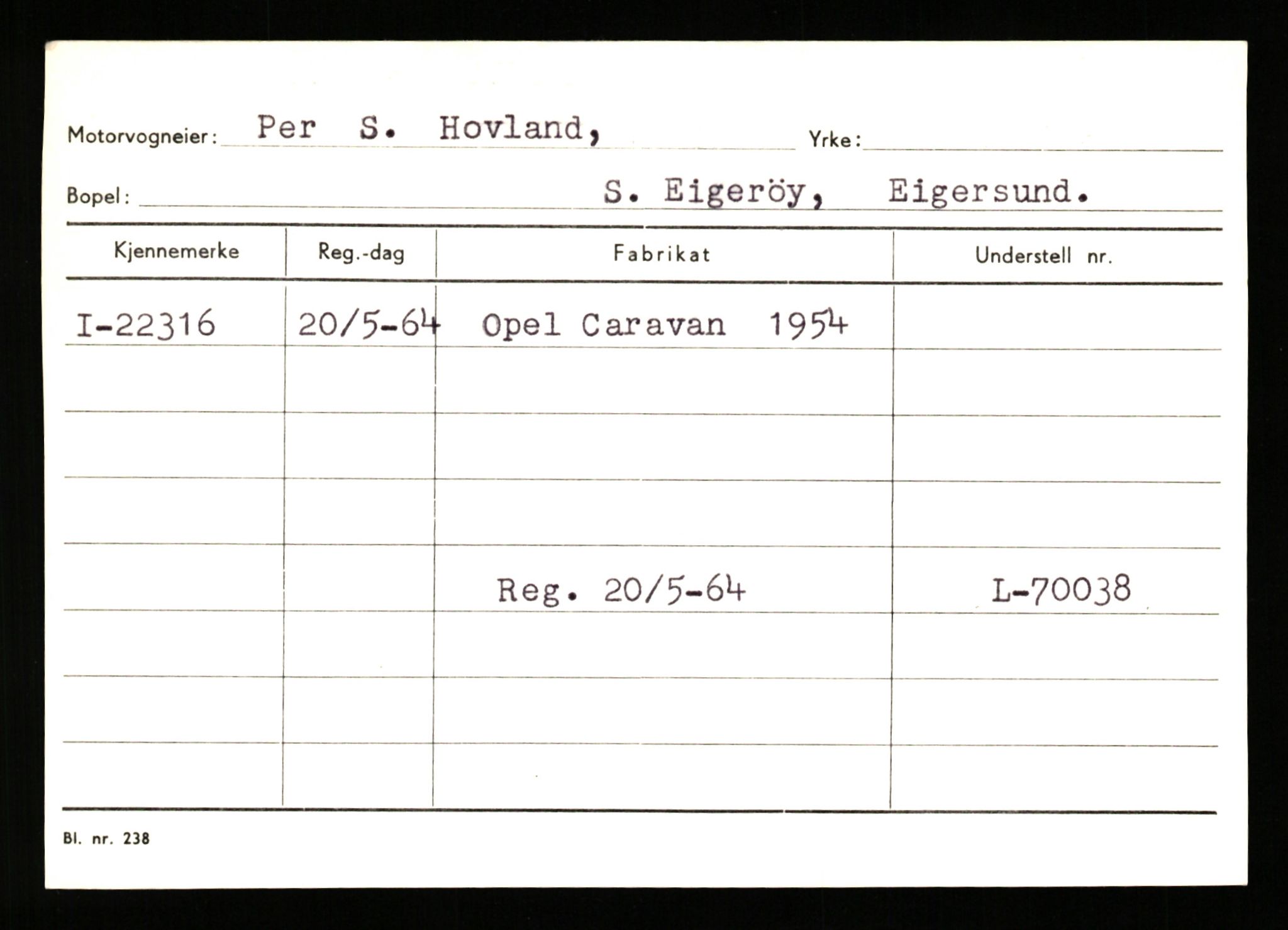 Stavanger trafikkstasjon, AV/SAST-A-101942/0/G/L0004: Registreringsnummer: 15497 - 22957, 1930-1971, p. 2947