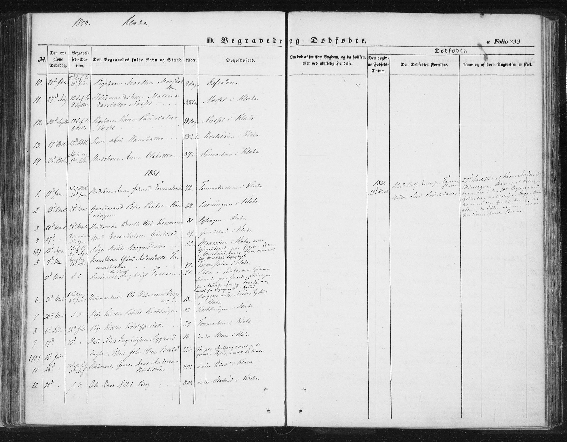 Ministerialprotokoller, klokkerbøker og fødselsregistre - Sør-Trøndelag, SAT/A-1456/618/L0441: Parish register (official) no. 618A05, 1843-1862, p. 233