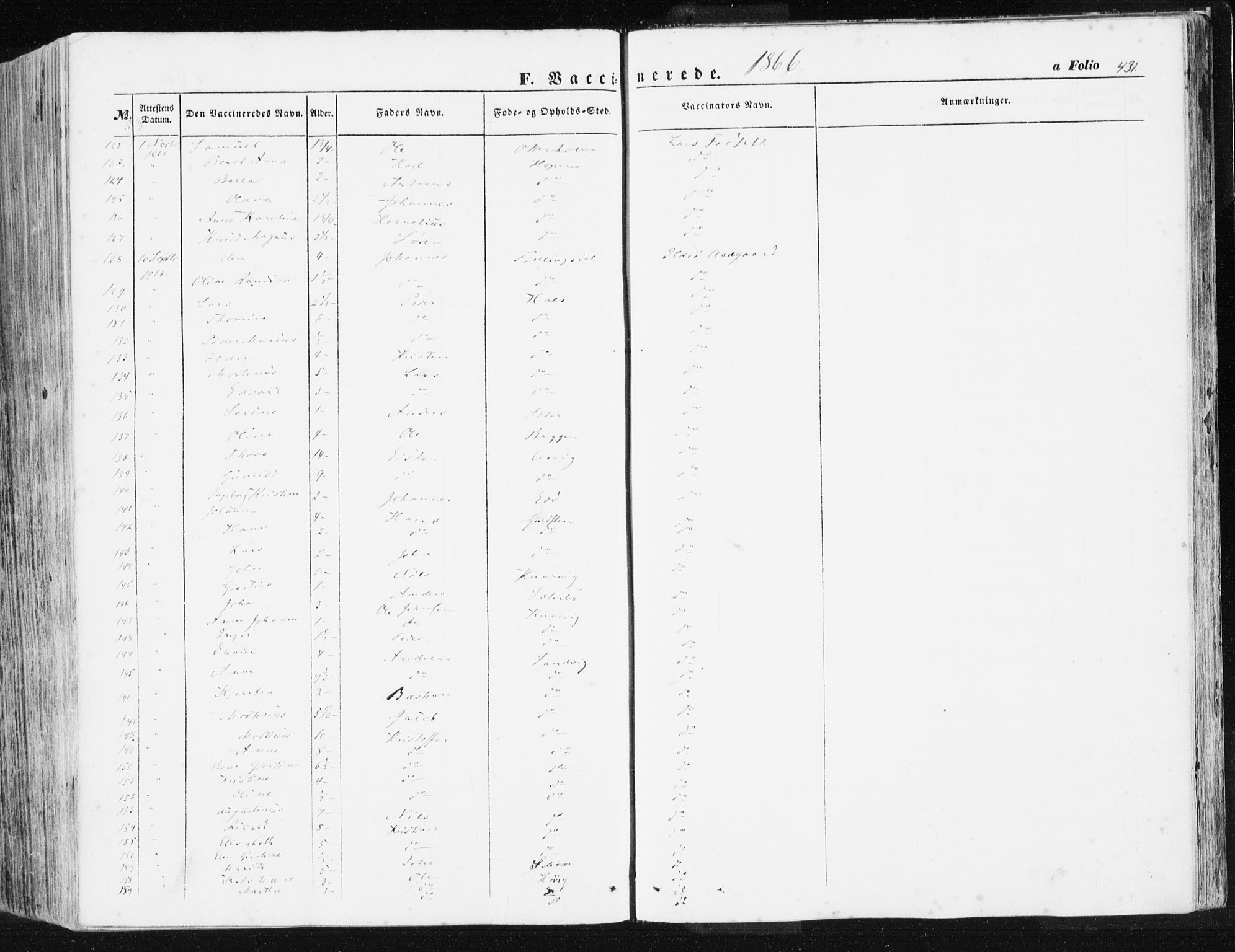 Ministerialprotokoller, klokkerbøker og fødselsregistre - Møre og Romsdal, AV/SAT-A-1454/581/L0937: Parish register (official) no. 581A05, 1853-1872, p. 431