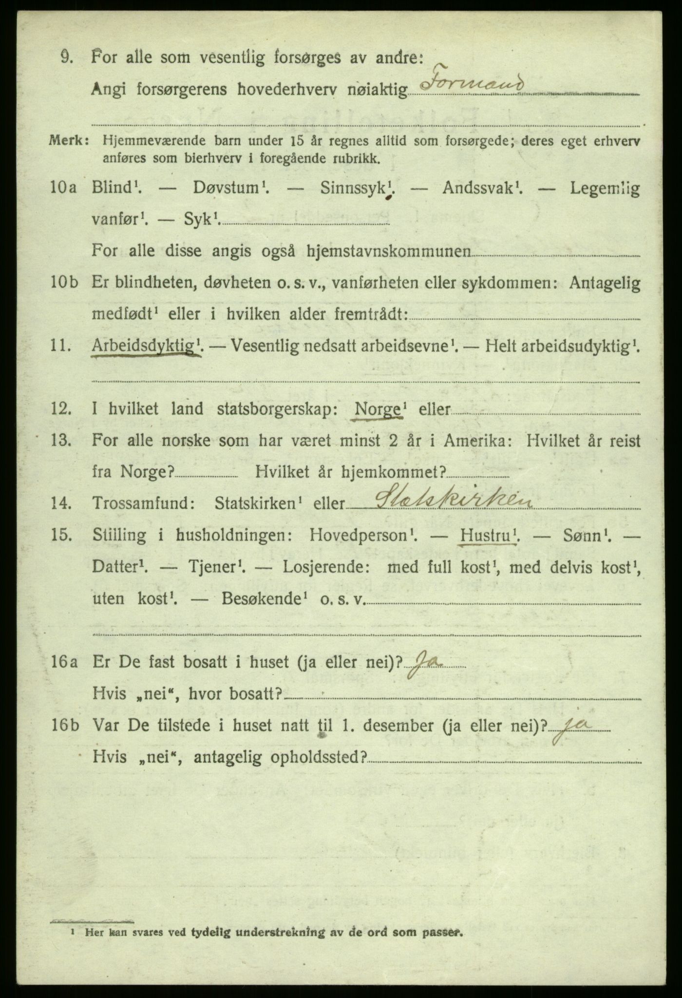 SAO, 1920 census for Borge, 1920, p. 3238