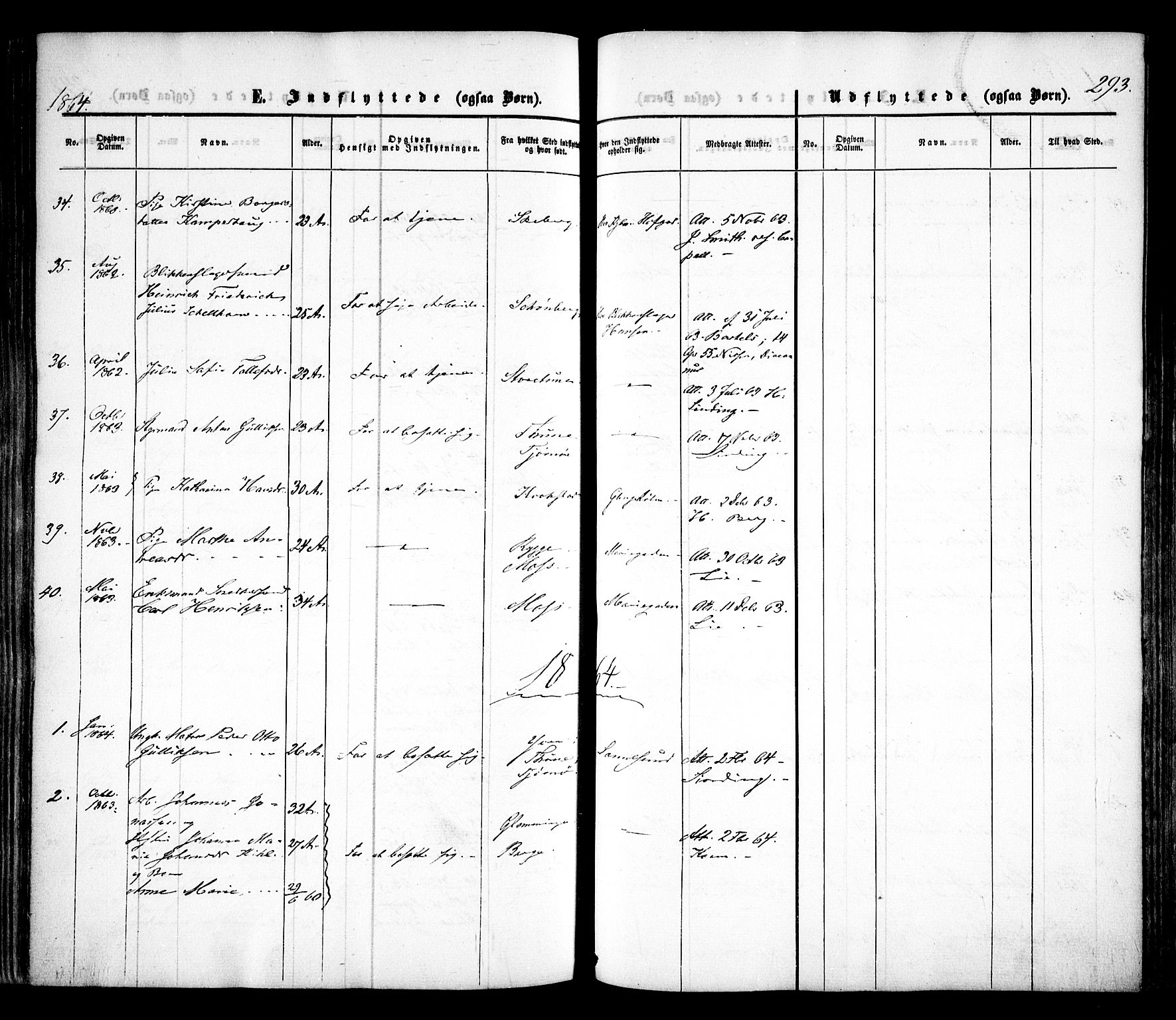 Sarpsborg prestekontor Kirkebøker, AV/SAO-A-2006/F/Fa/L0001: Parish register (official) no. 1, 1859-1868, p. 293