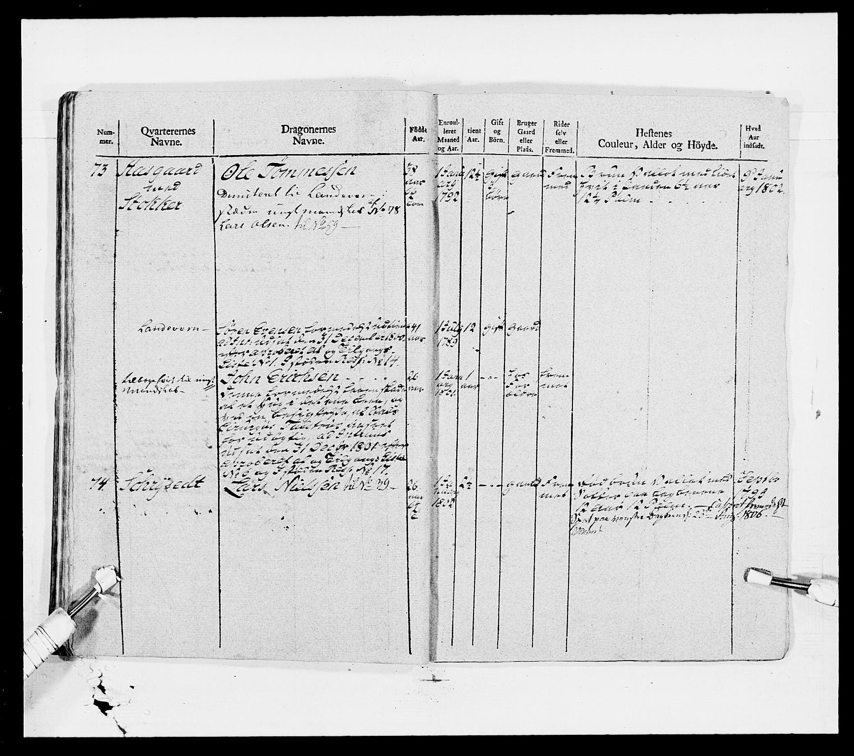 Generalitets- og kommissariatskollegiet, Det kongelige norske kommissariatskollegium, AV/RA-EA-5420/E/Eh/L0007: Akershusiske dragonregiment, 1800-1804, p. 481