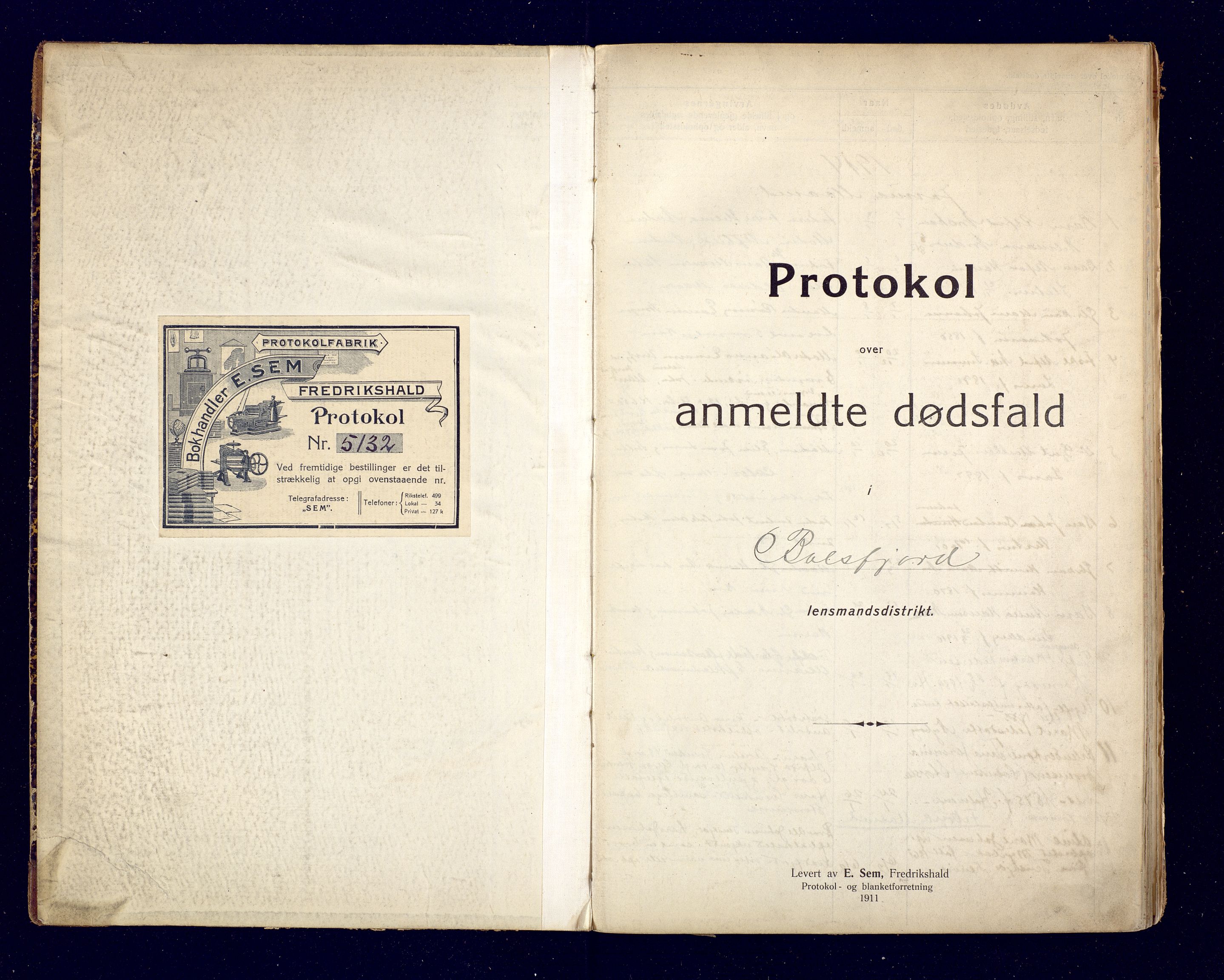 Lensmannen i Balsfjord, AV/SATØ-S-0085/Gh/Ghb/L0112: Dødsfallsprotokoller 1879-1973, 1914-1922