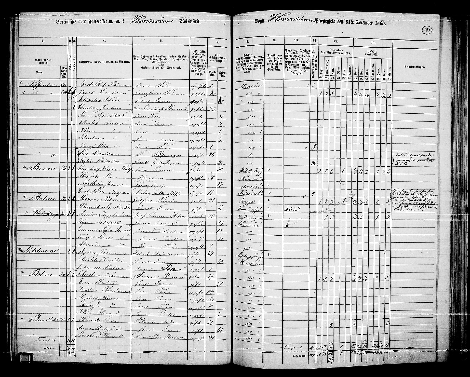 RA, 1865 census for Hvaler, 1865, p. 24