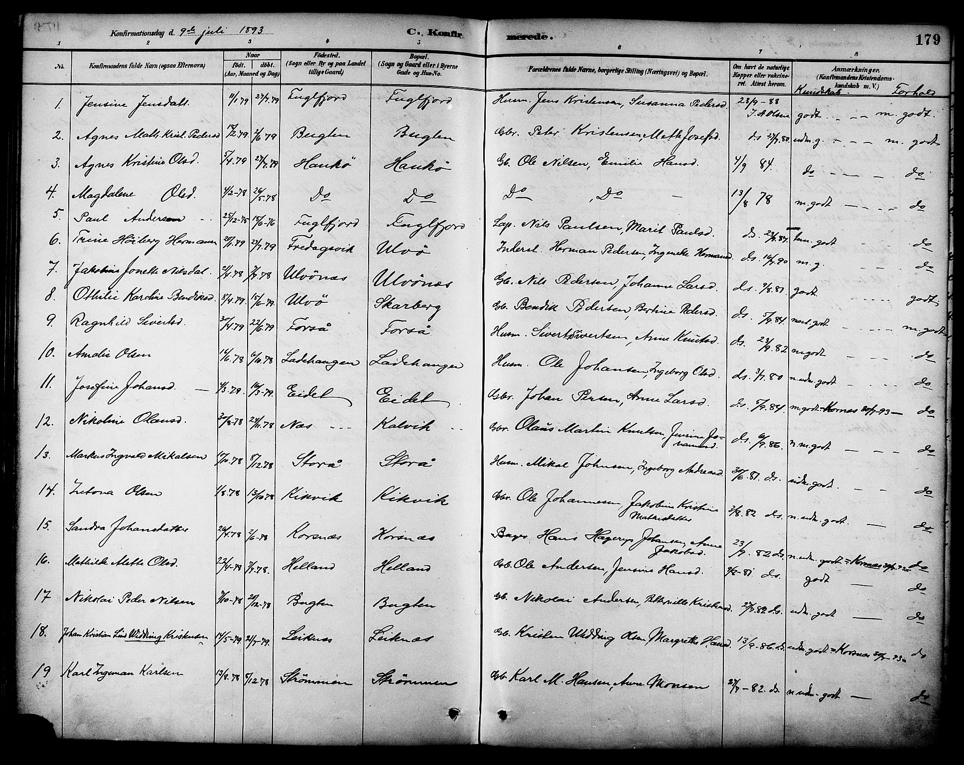 Ministerialprotokoller, klokkerbøker og fødselsregistre - Nordland, AV/SAT-A-1459/861/L0869: Parish register (official) no. 861A04, 1889-1903, p. 179