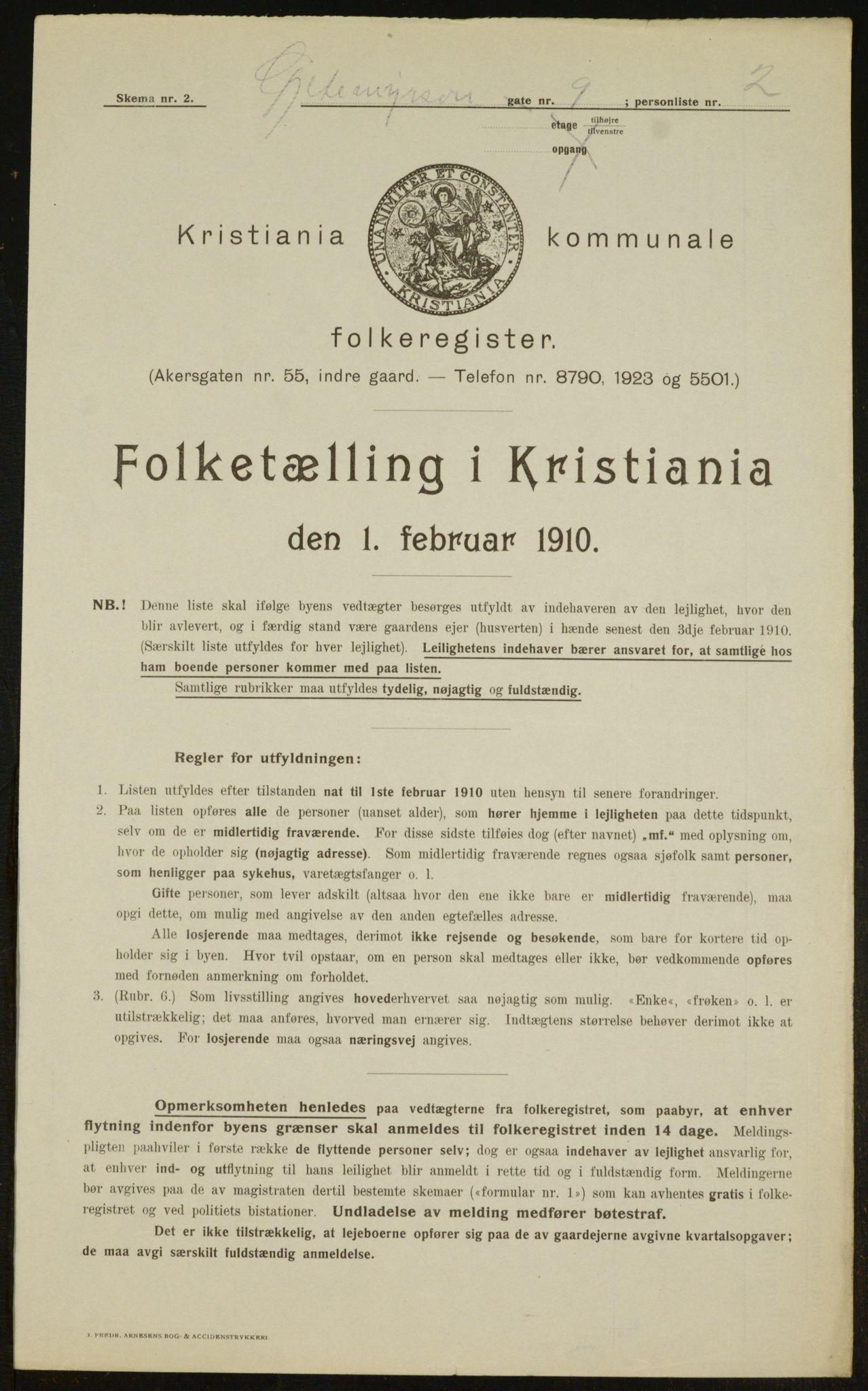 OBA, Municipal Census 1910 for Kristiania, 1910, p. 27334