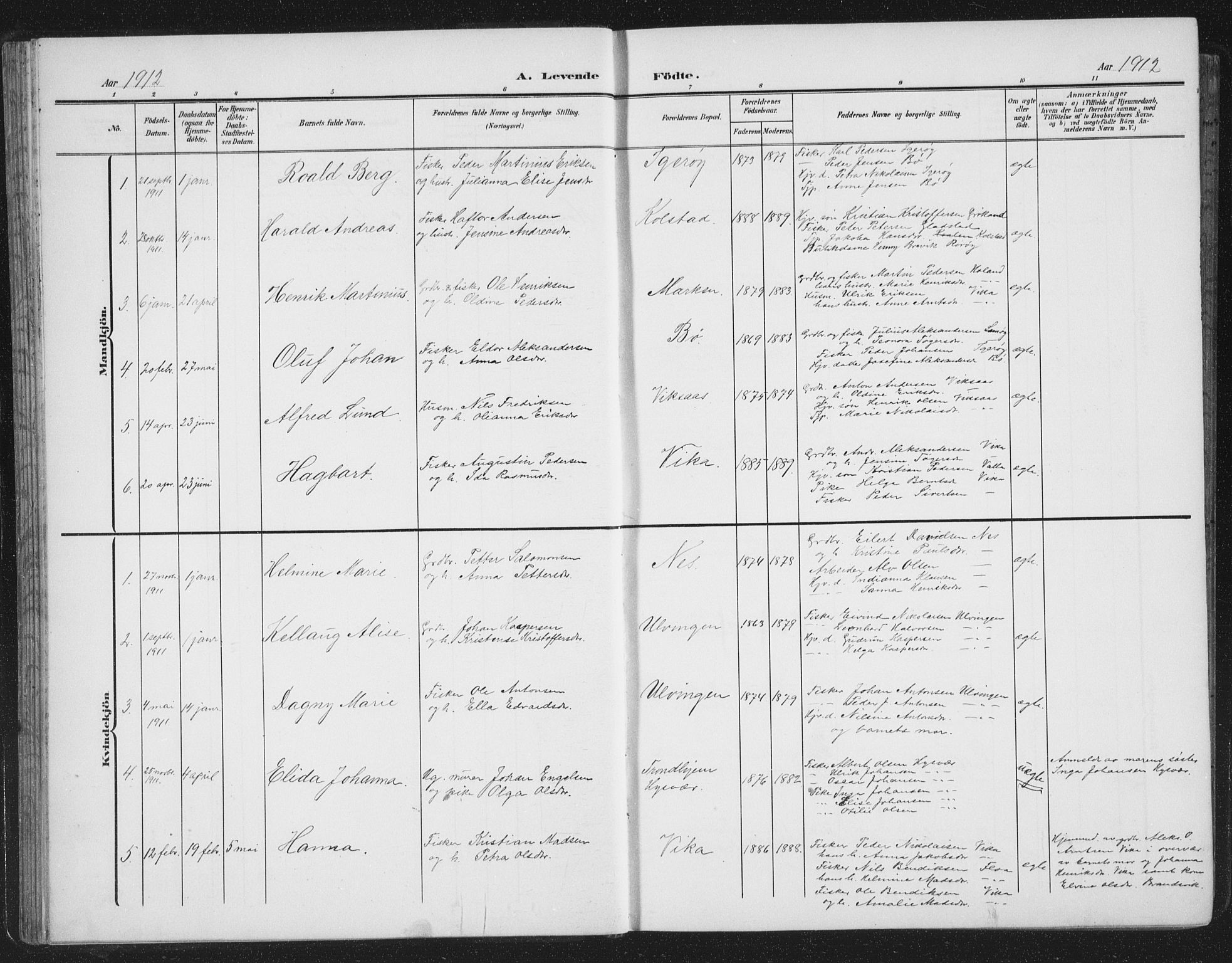 Ministerialprotokoller, klokkerbøker og fødselsregistre - Nordland, AV/SAT-A-1459/816/L0254: Parish register (copy) no. 816C04, 1905-1934