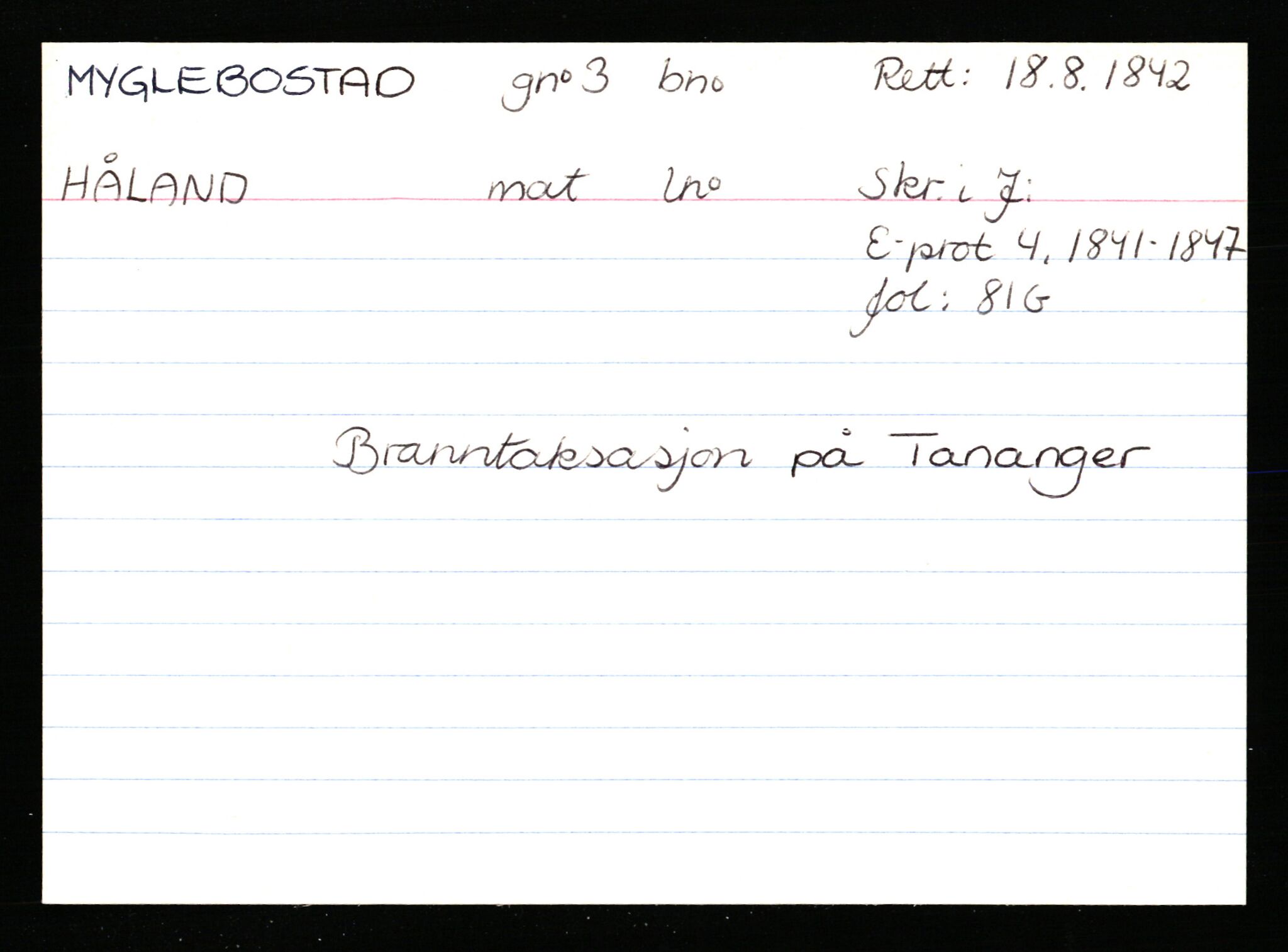Statsarkivet i Stavanger, AV/SAST-A-101971/03/Y/Ym/L0039: Åstedskort sortert etter gårdsnavn: Mo - Myglebostad, 1600-1950, p. 745
