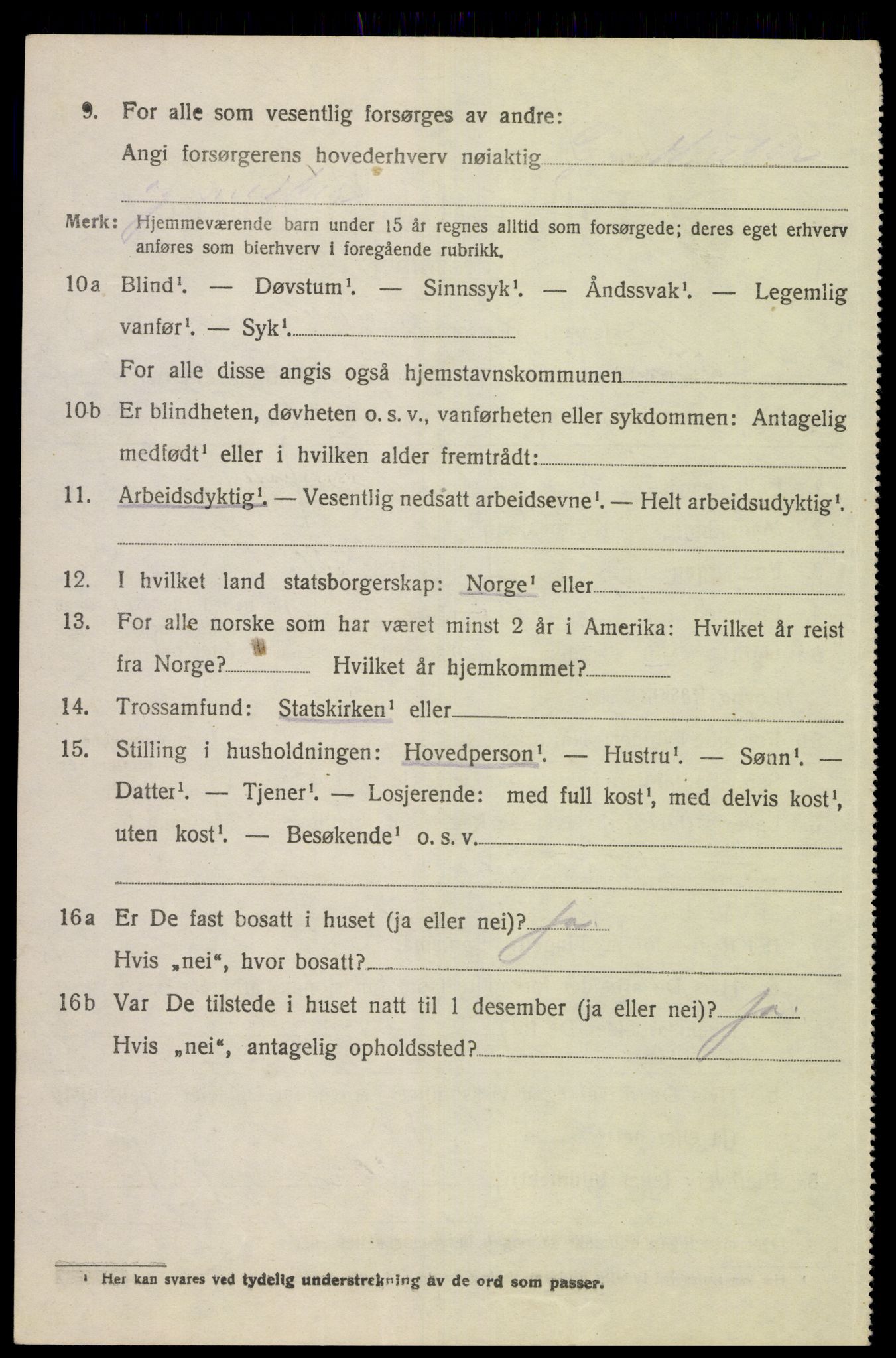 SAK, 1920 census for Herad, 1920, p. 1335