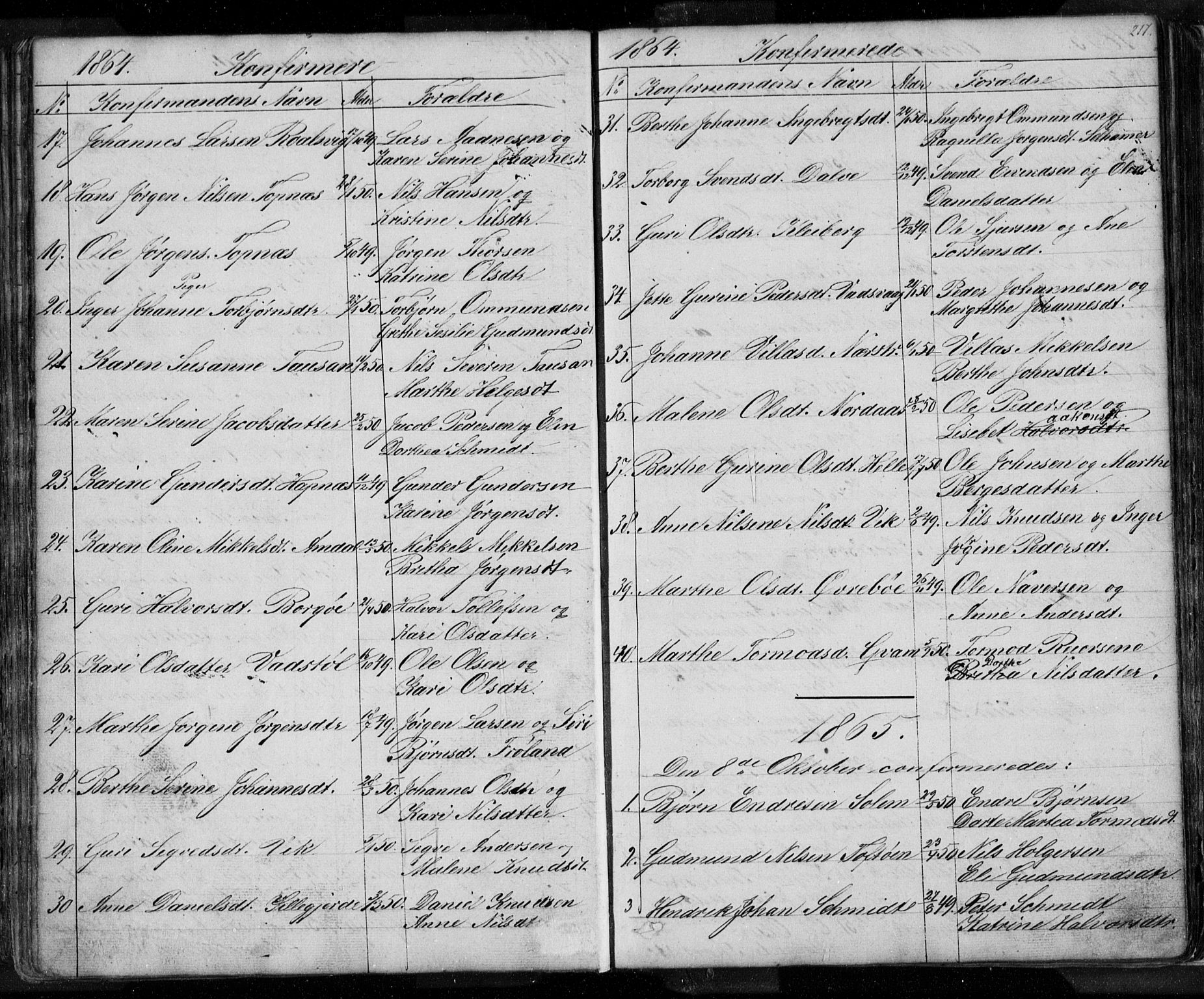 Nedstrand sokneprestkontor, SAST/A-101841/01/V: Parish register (copy) no. B 3, 1848-1933, p. 217