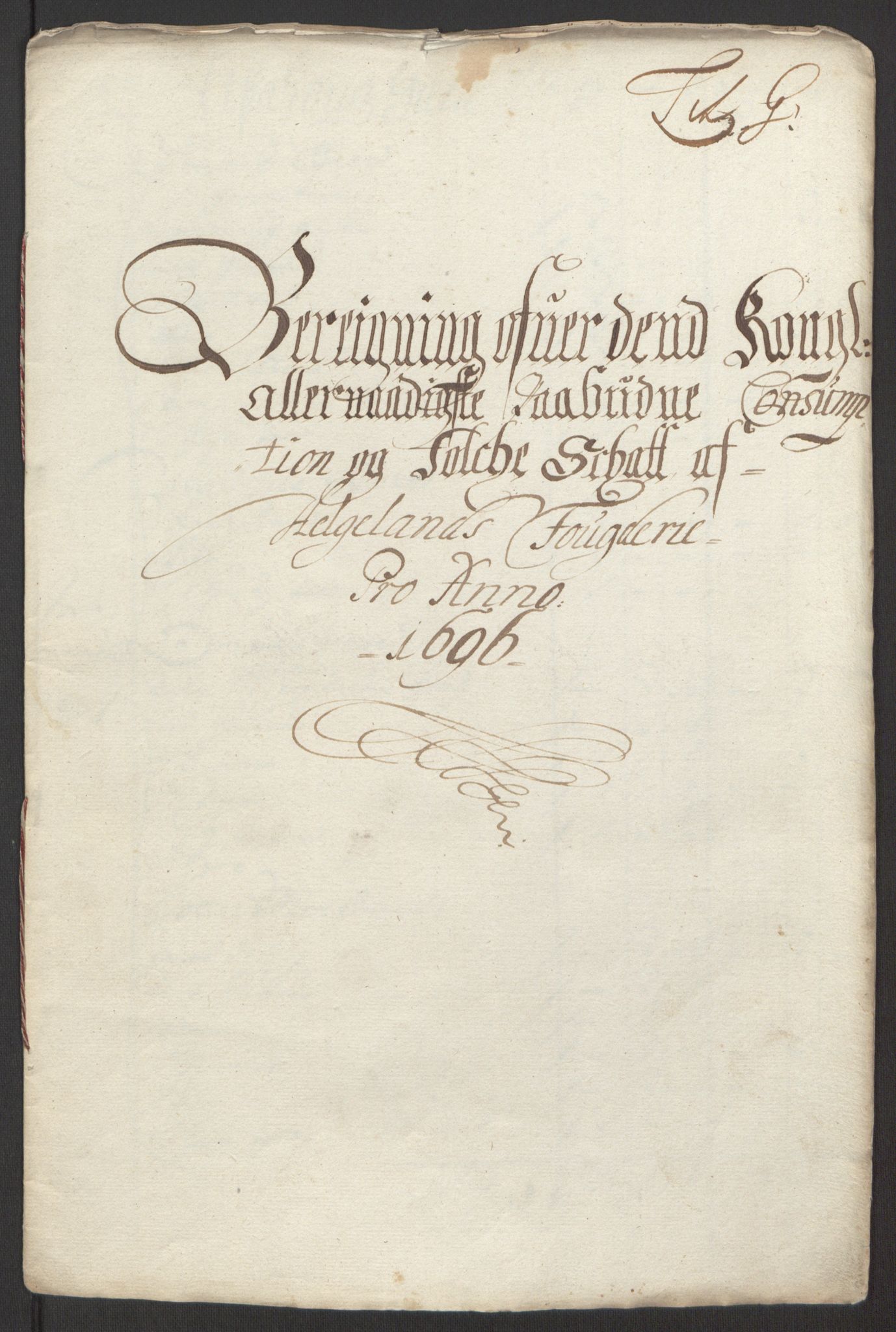 Rentekammeret inntil 1814, Reviderte regnskaper, Fogderegnskap, RA/EA-4092/R65/L4505: Fogderegnskap Helgeland, 1693-1696, p. 512