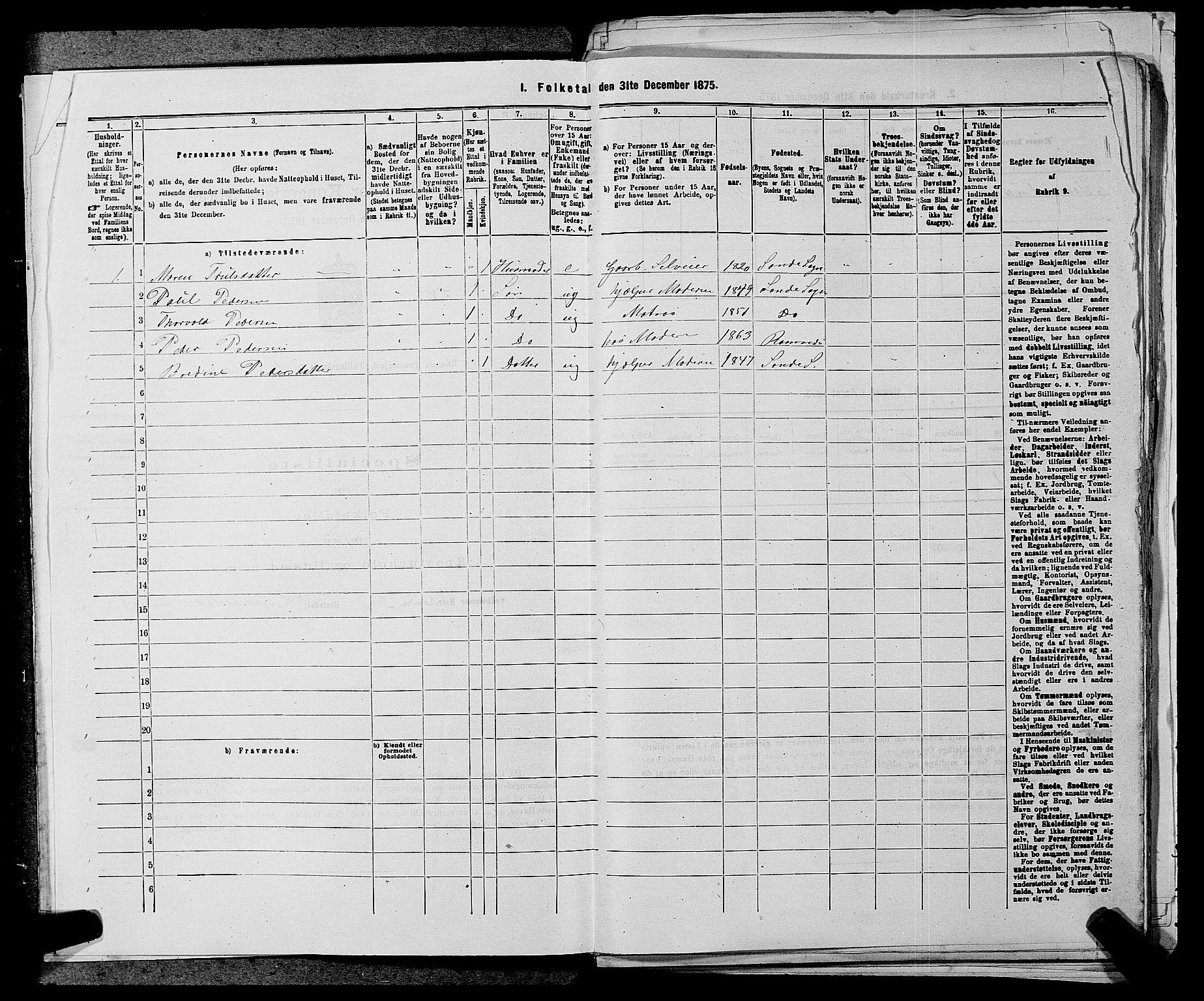 SAKO, 1875 census for 0718P Ramnes, 1875, p. 45