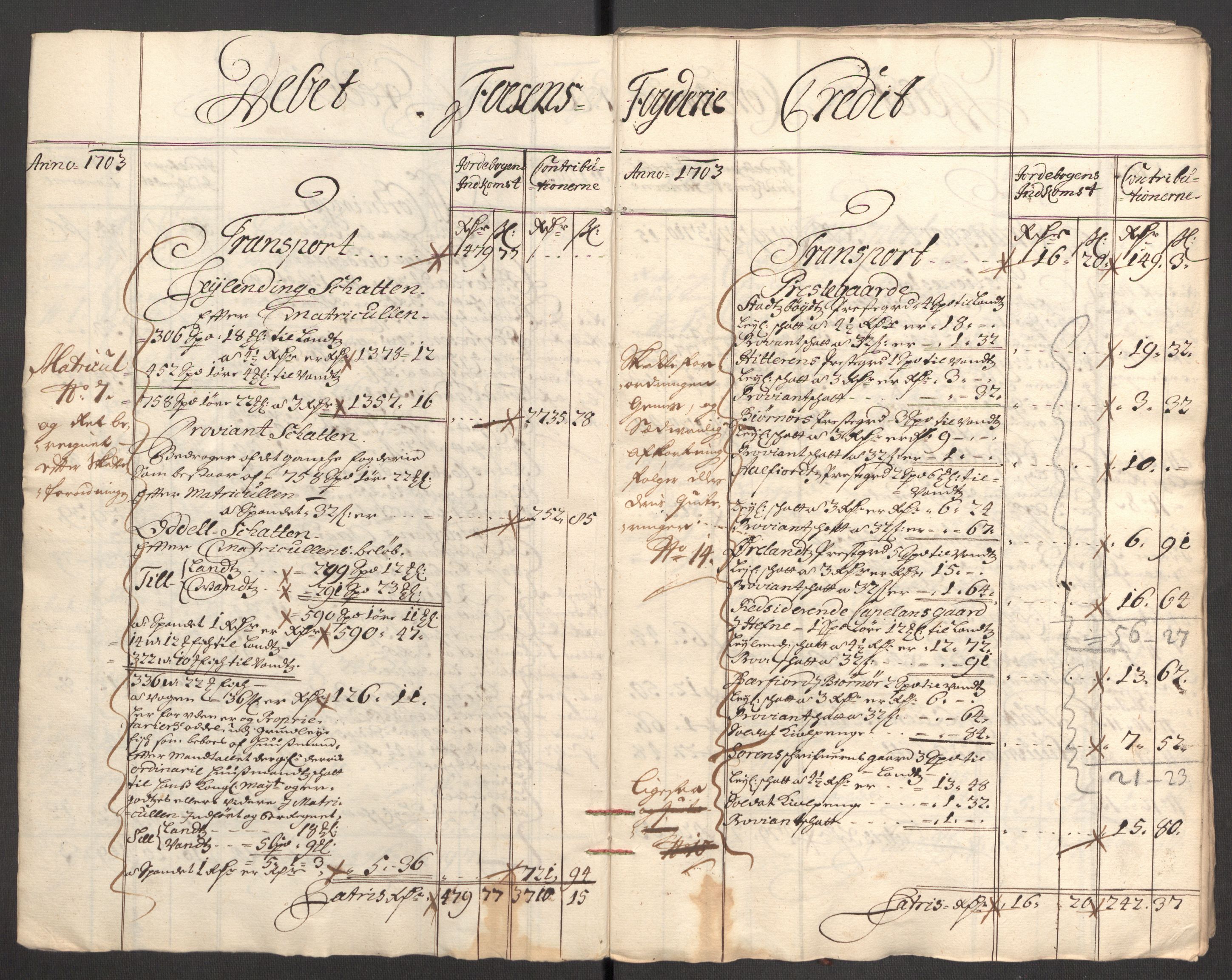Rentekammeret inntil 1814, Reviderte regnskaper, Fogderegnskap, RA/EA-4092/R57/L3855: Fogderegnskap Fosen, 1702-1703, p. 199