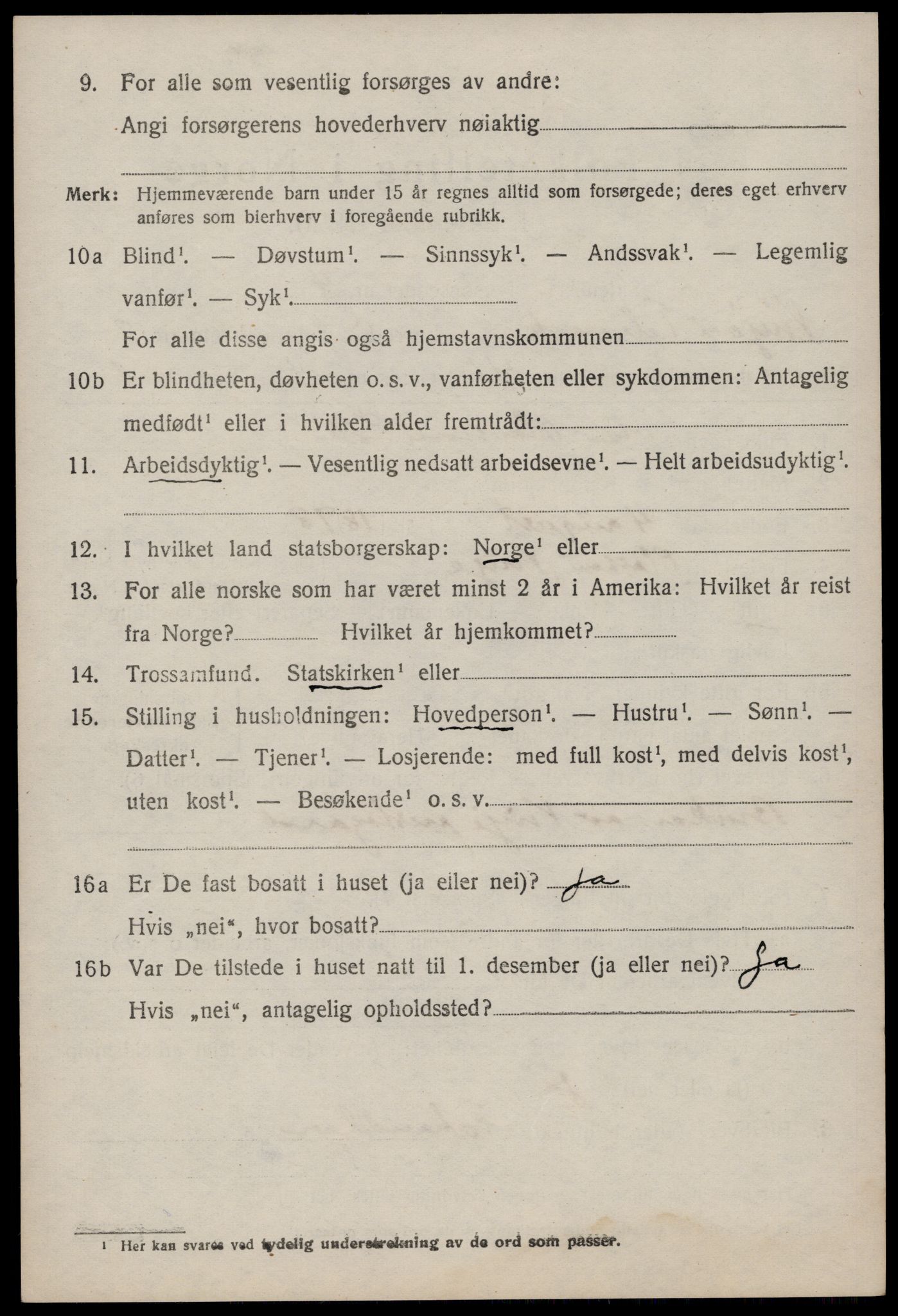 SAKO, 1920 census for Vinje, 1920, p. 2648