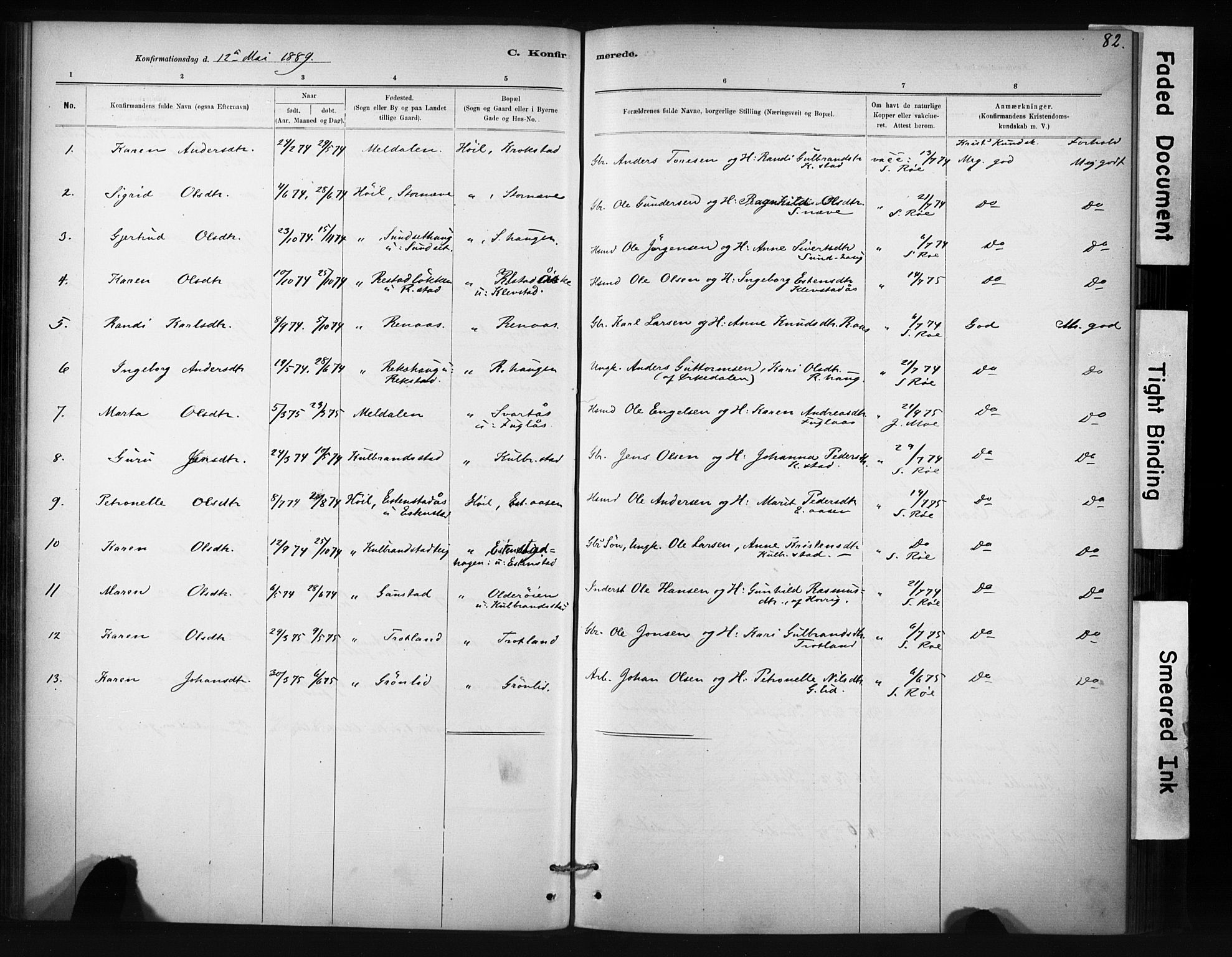 Ministerialprotokoller, klokkerbøker og fødselsregistre - Sør-Trøndelag, SAT/A-1456/694/L1127: Parish register (official) no. 694A01, 1887-1905, p. 82