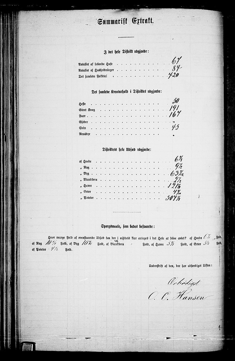 RA, 1865 census for Vestre Aker, 1865, p. 232