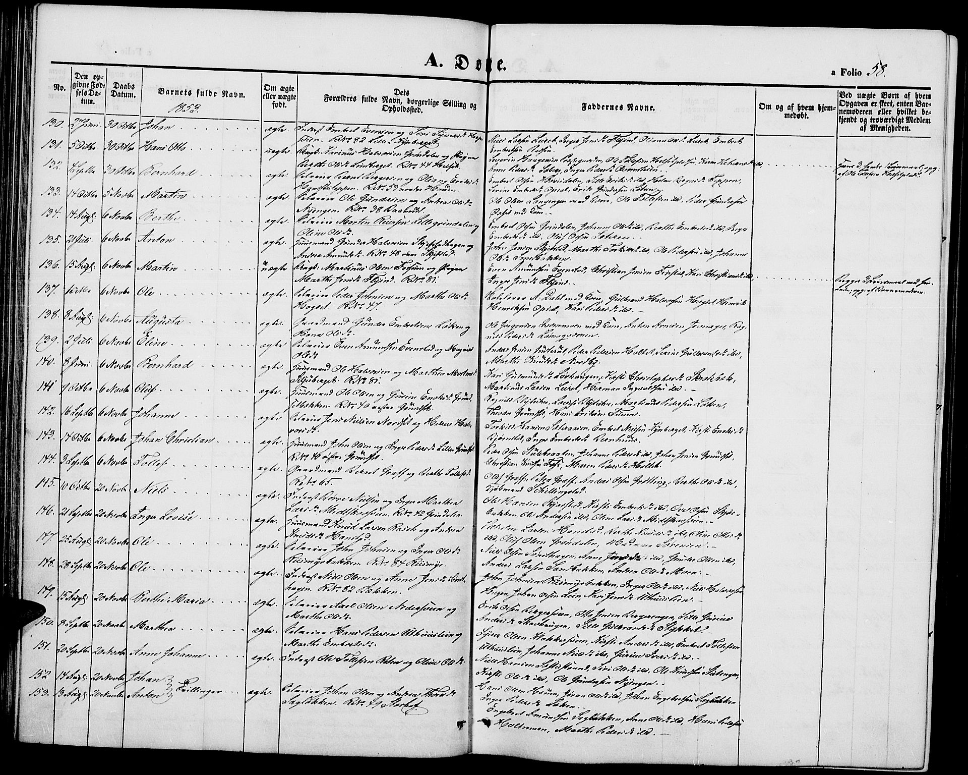 Elverum prestekontor, SAH/PREST-044/H/Ha/Hab/L0002: Parish register (copy) no. 2, 1845-1855, p. 58