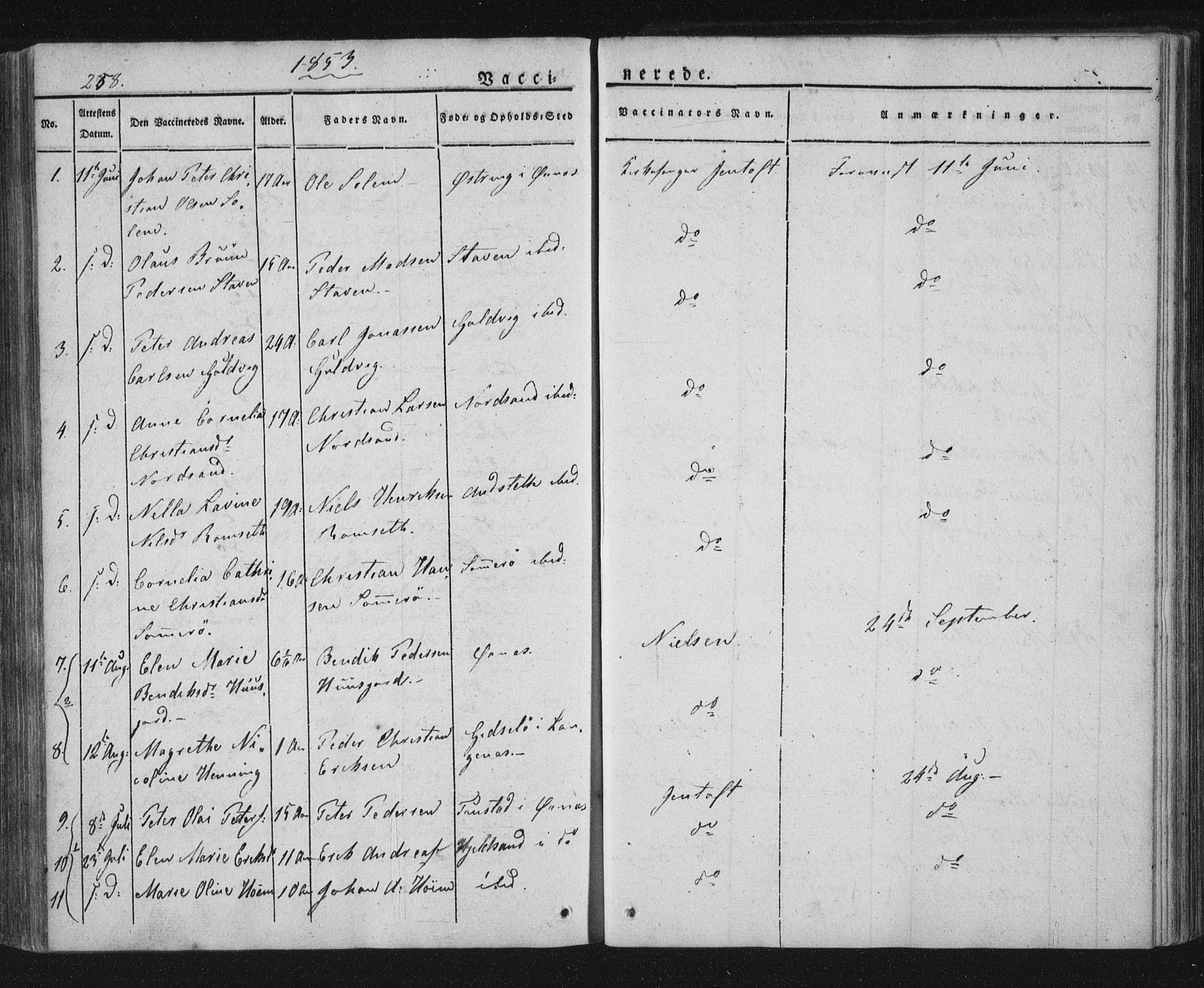 Ministerialprotokoller, klokkerbøker og fødselsregistre - Nordland, SAT/A-1459/893/L1332: Parish register (official) no. 893A05, 1841-1858, p. 258