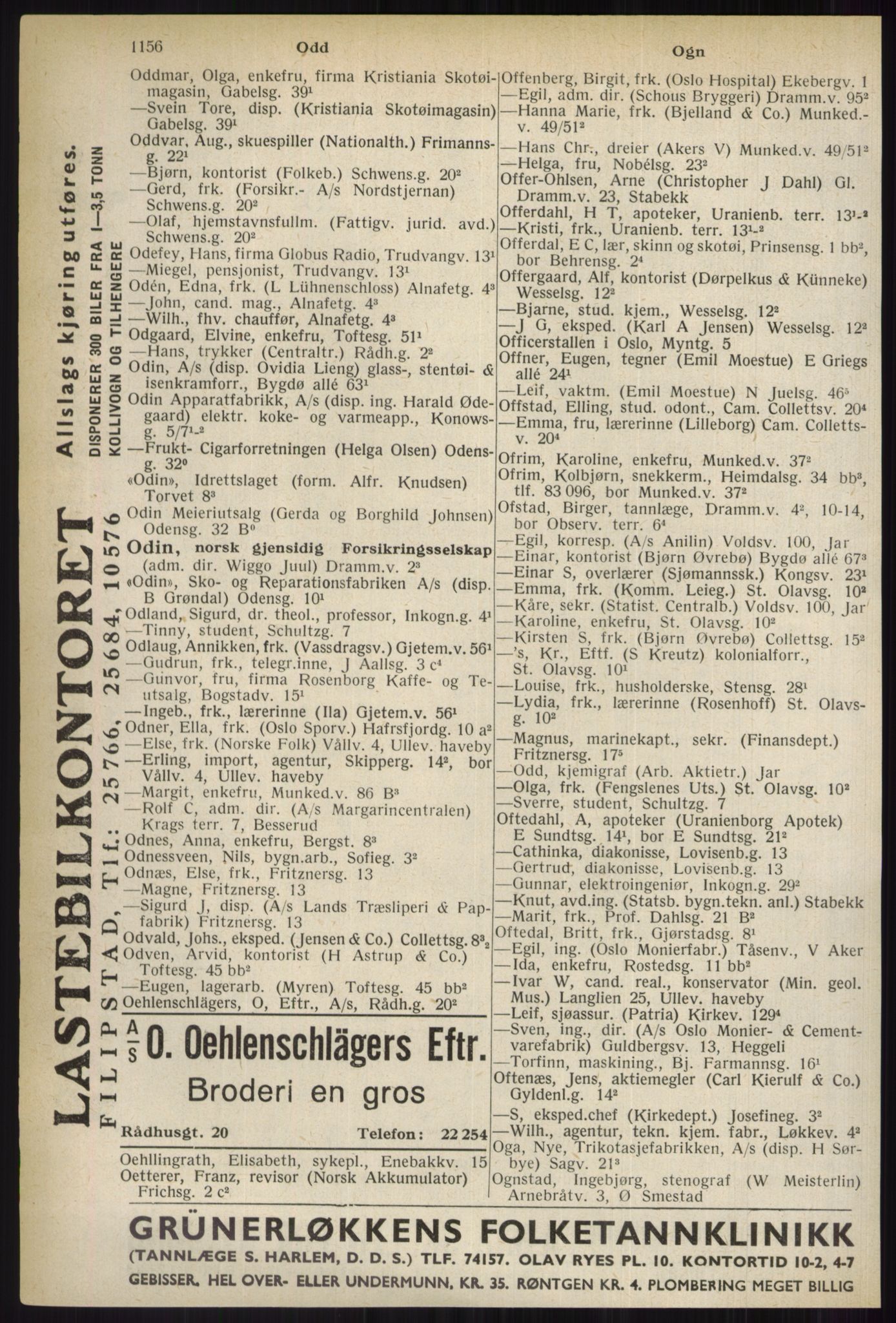 Kristiania/Oslo adressebok, PUBL/-, 1937, p. 1156